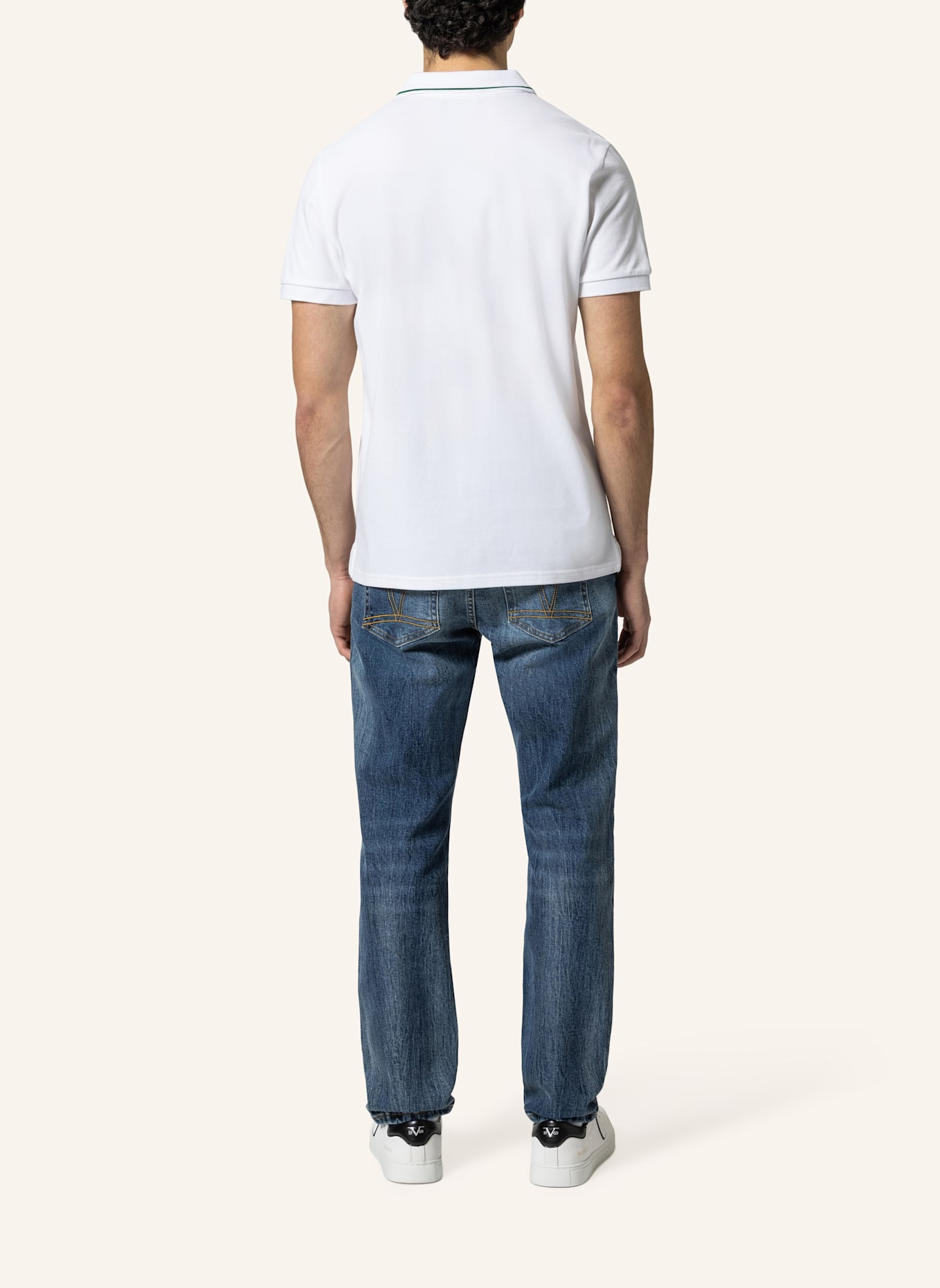 19V69 ITALIA Poloshirt EMILIO RACING: WEISS