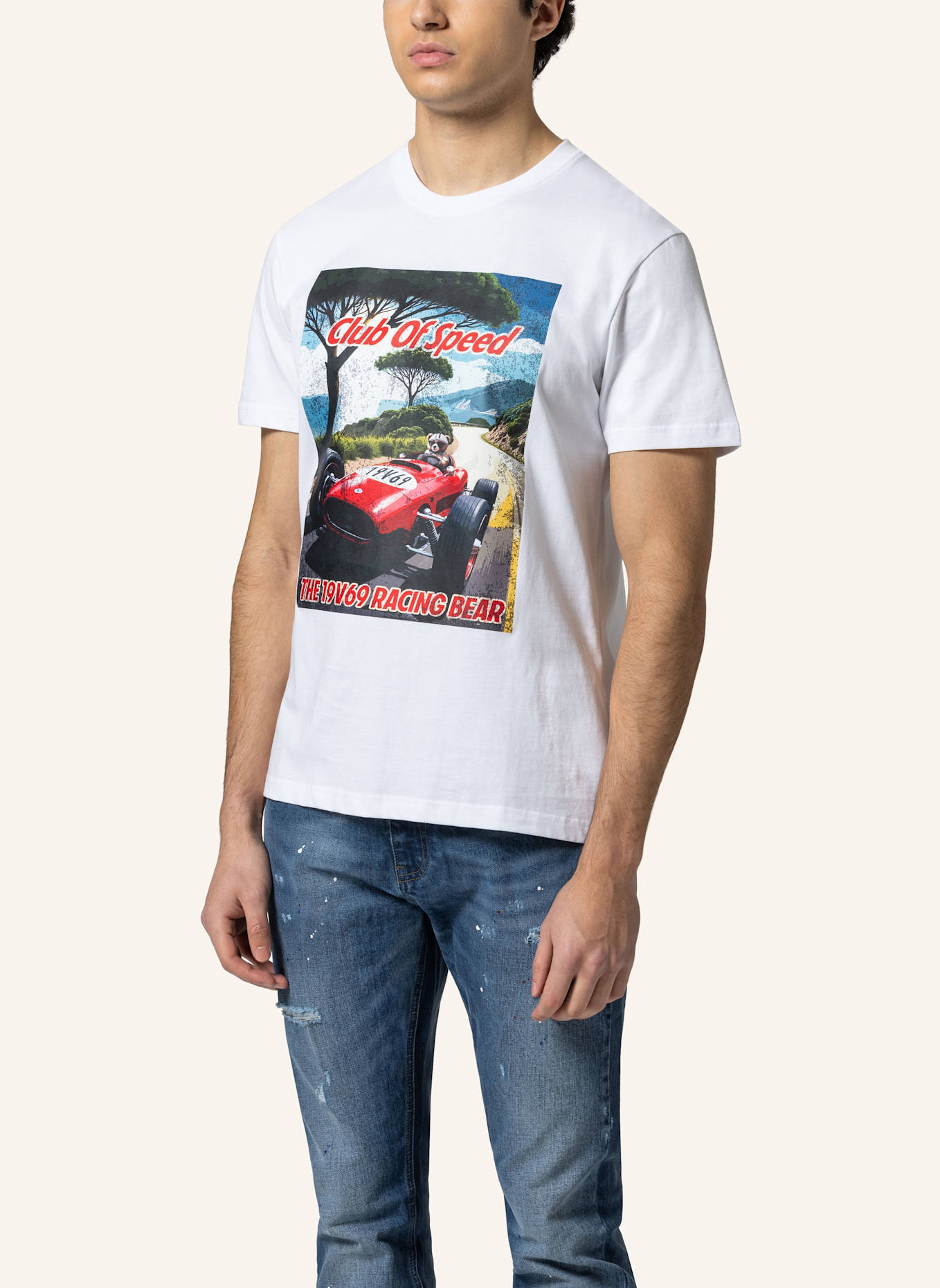 19V69 ITALIA T-Shirt RAFAEL RACING 3: WEISS