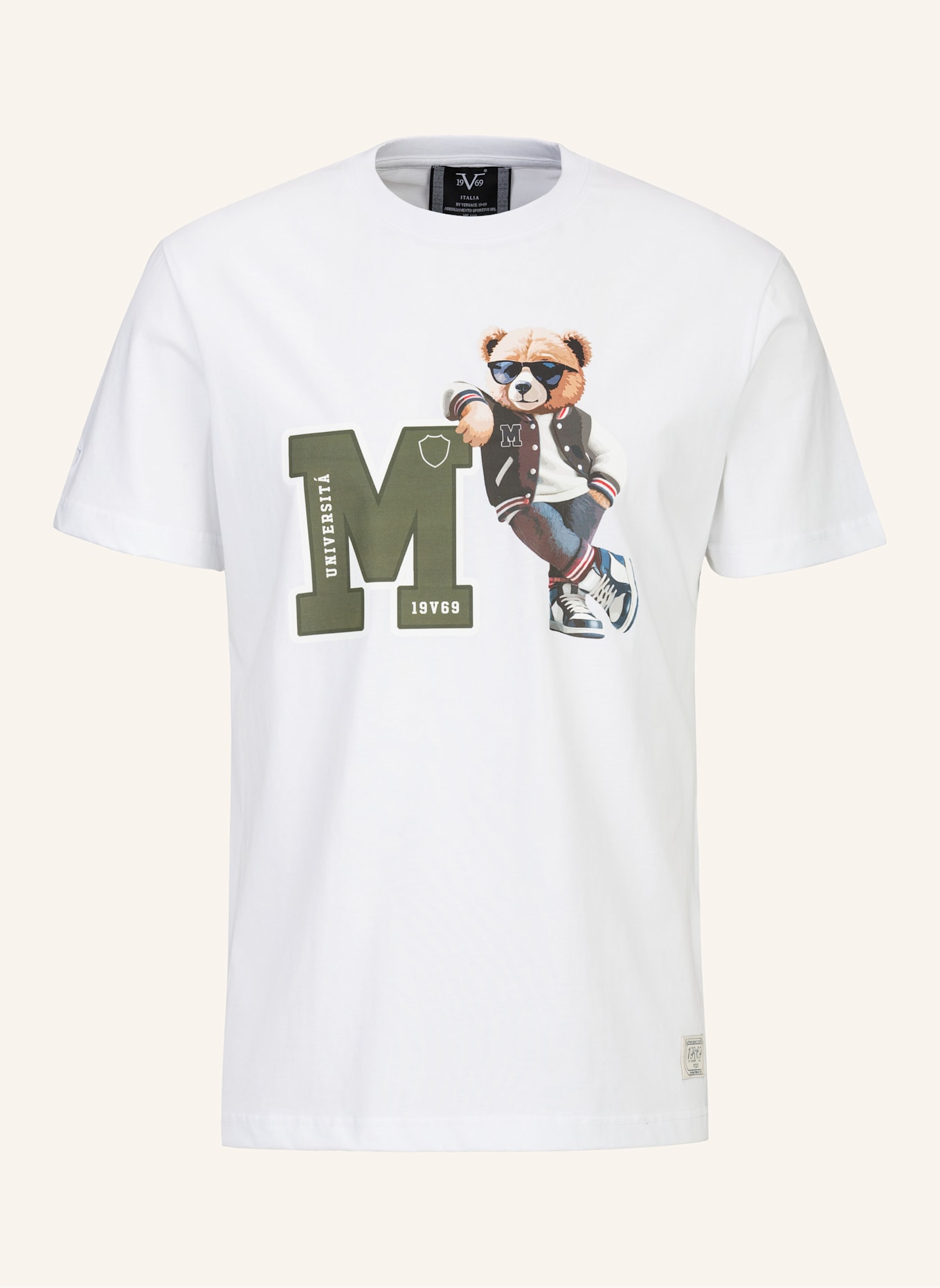 19V69 ITALIA T-Shirt RAFAEL COLLEGE: WEISS