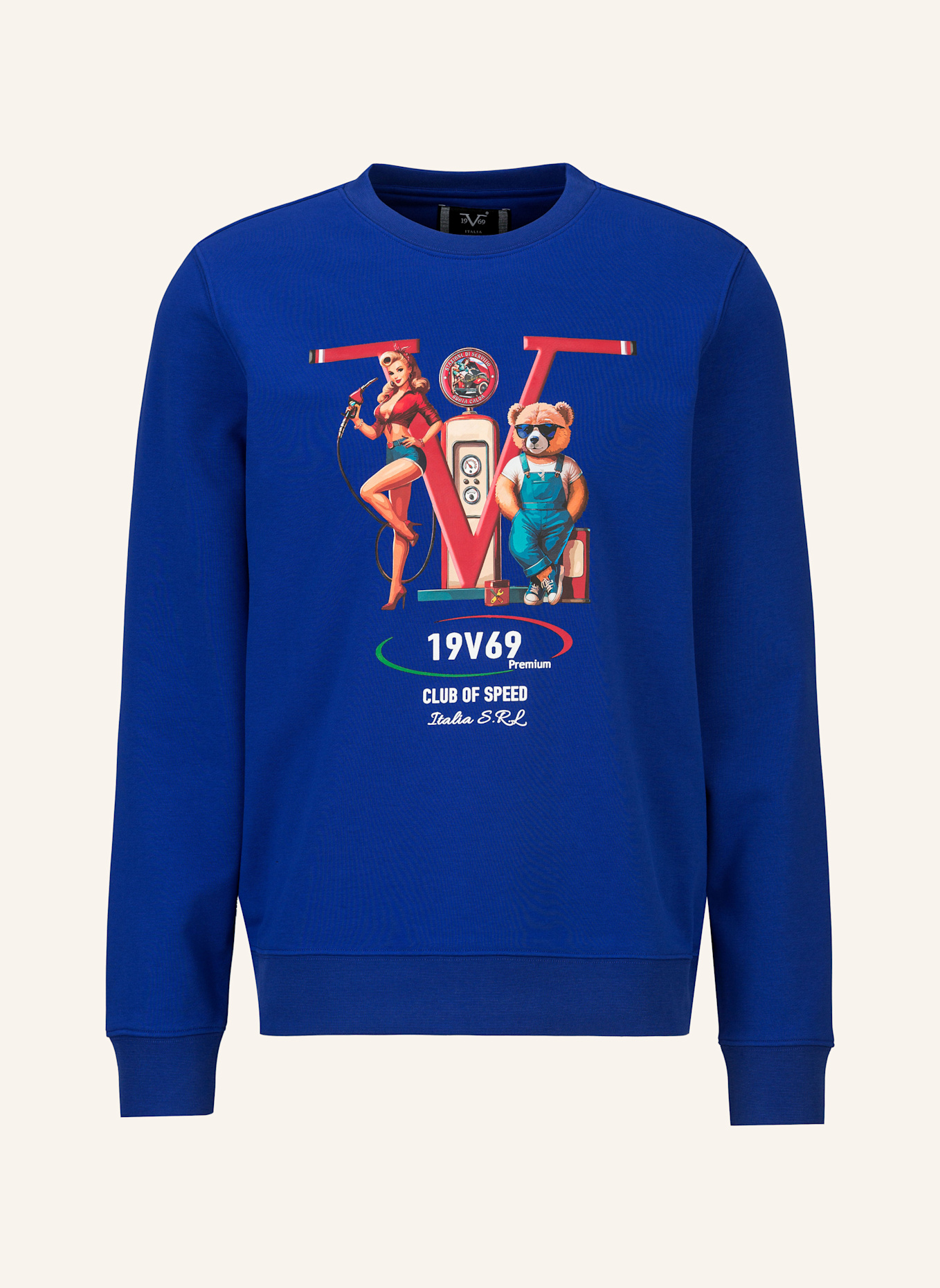 19V69 ITALIA Sweatshirt NICO RACING: BLAU