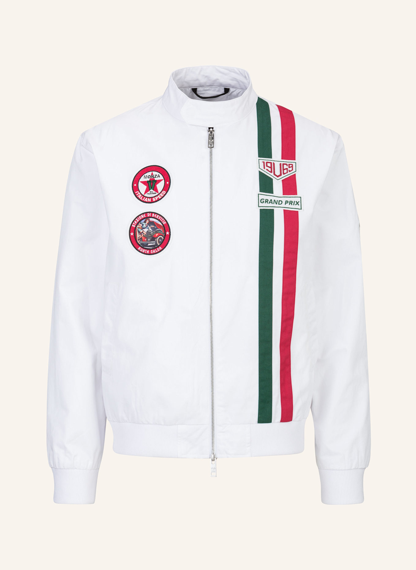 19V69 ITALIA Bomberjacke PANATTA RACING: WEISS