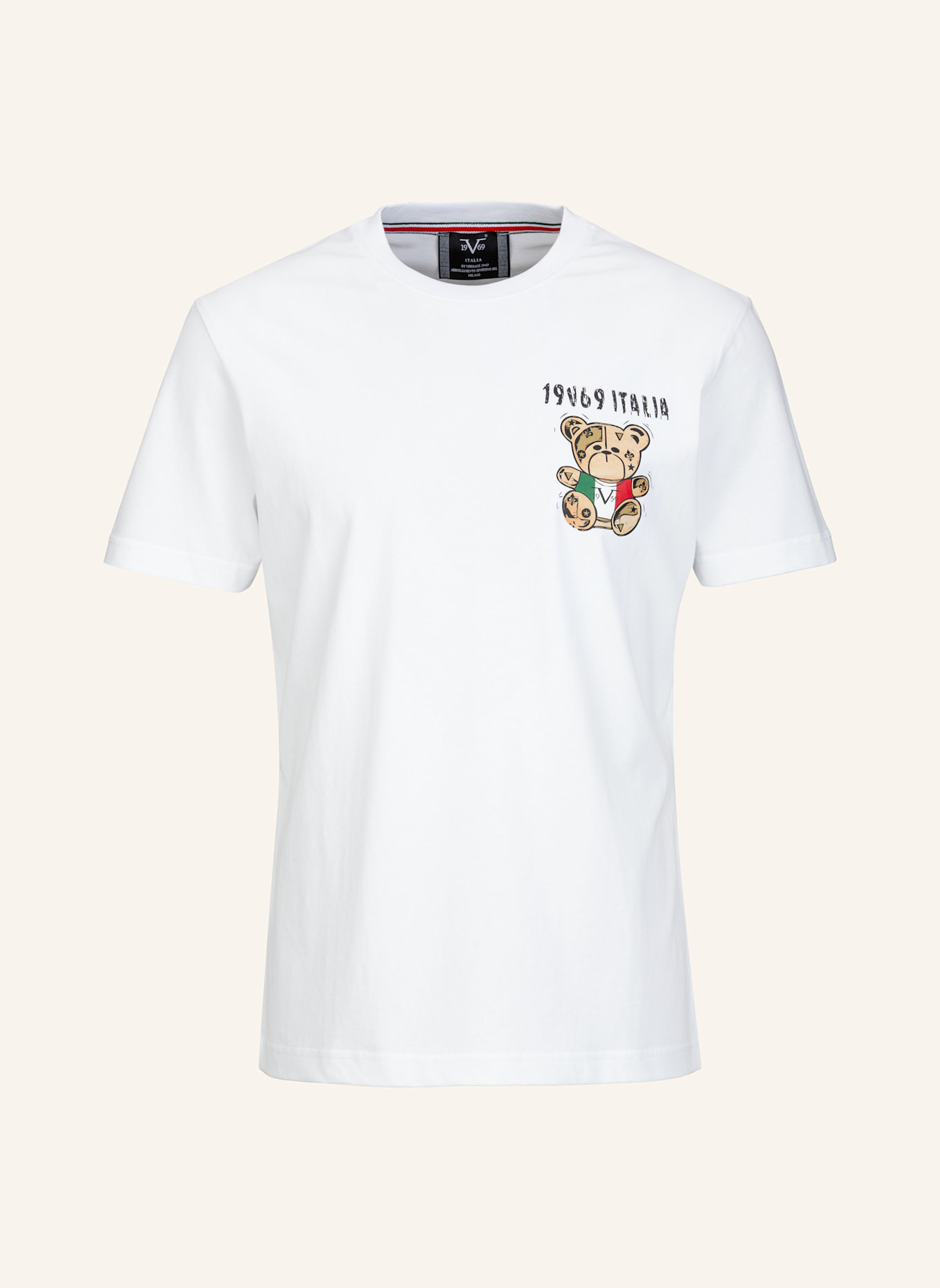 19V69 ITALIA T-Shirt RAFAEL ITALIAN TEDDY: WEISS