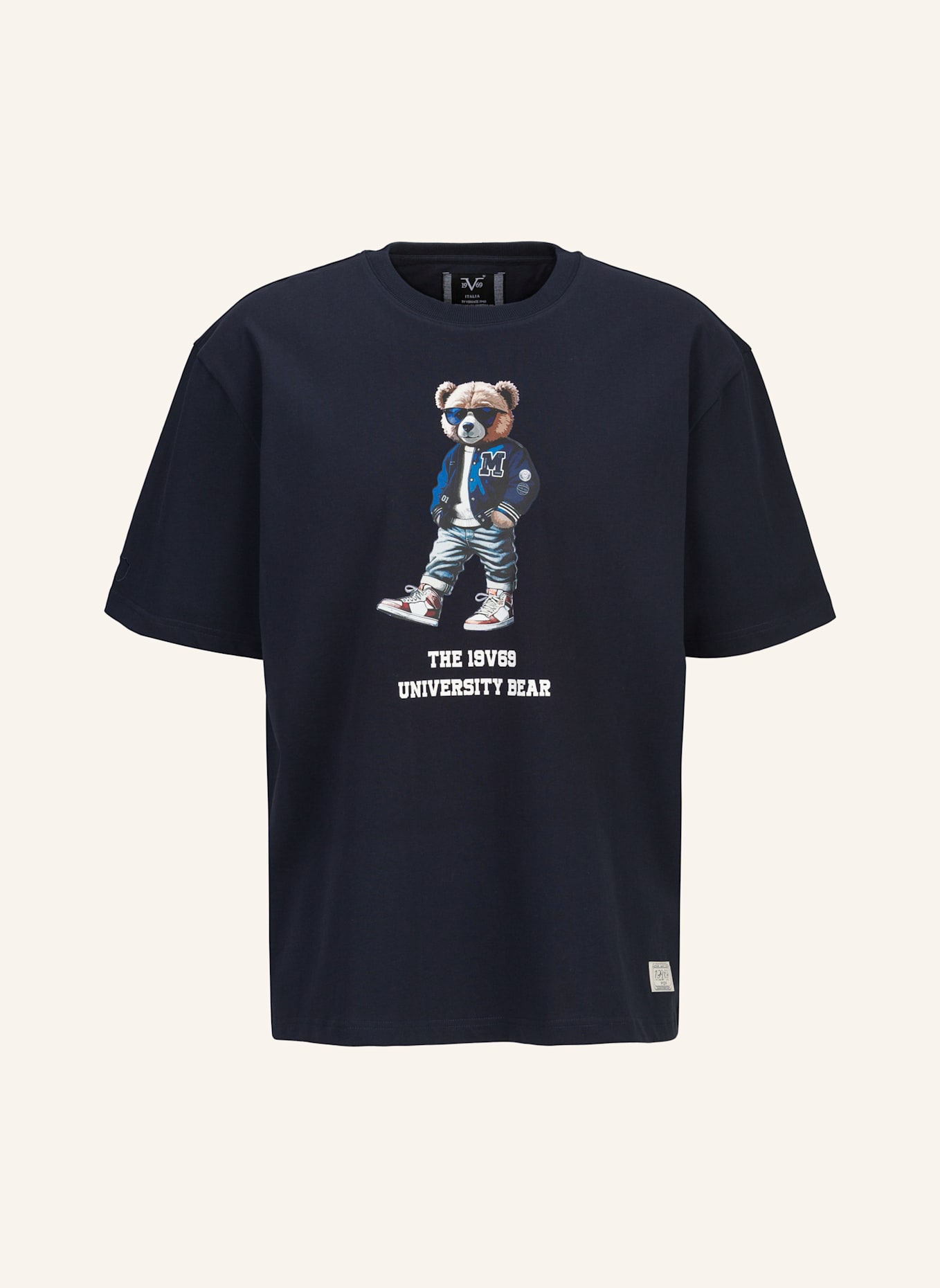 19V69 ITALIA Oversized T-Shirt TAMARO BEAR: BLAU