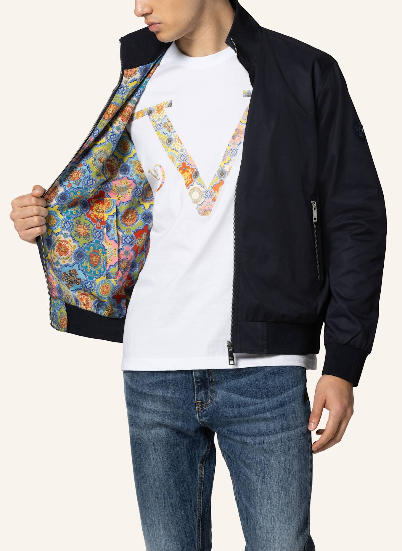 19V69 ITALIA Wendejacke PANATTA BAROQUE: ECRU