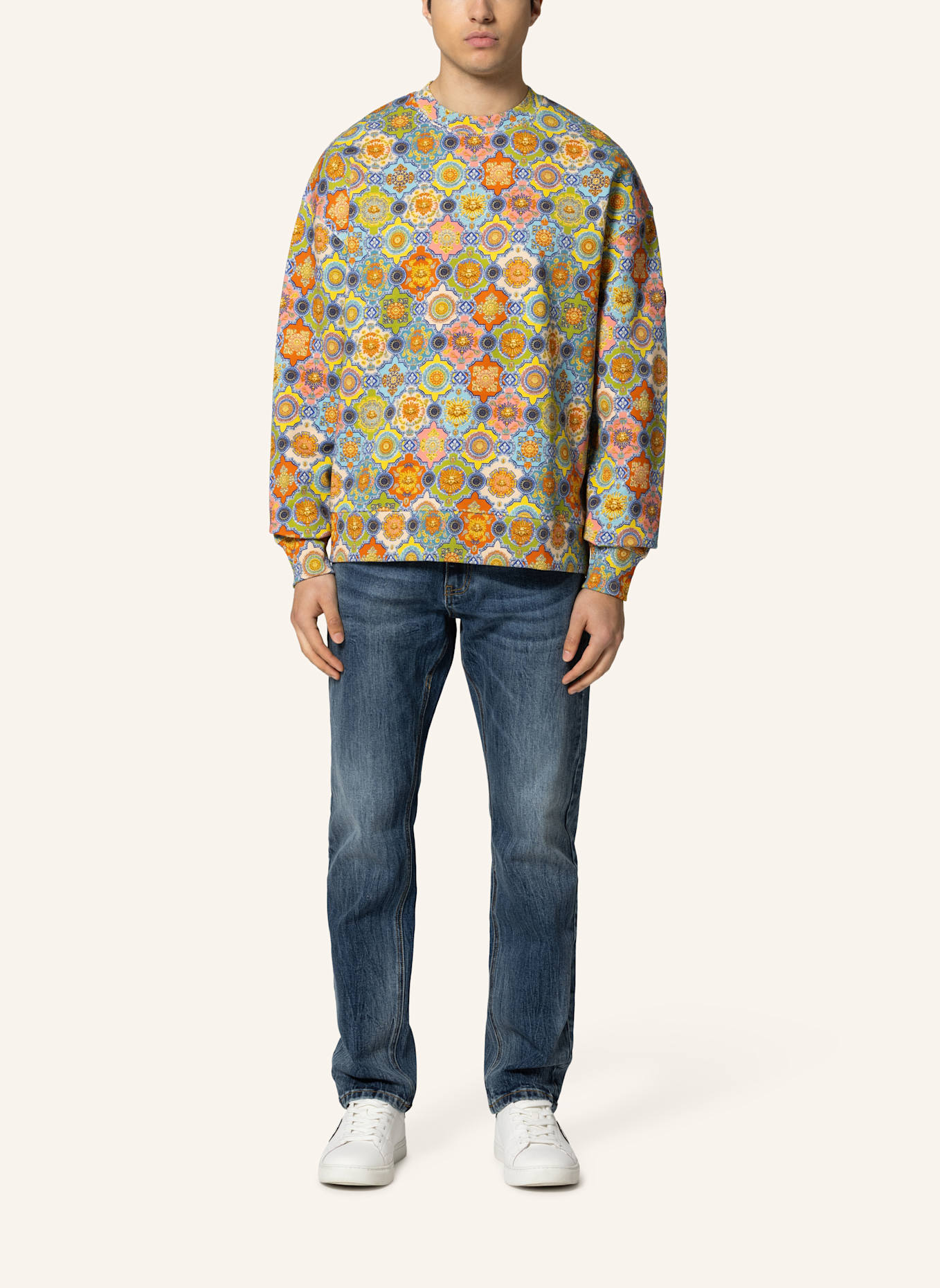 19V69 ITALIA Sweatshirt OMERO BAROQUE: ECRU