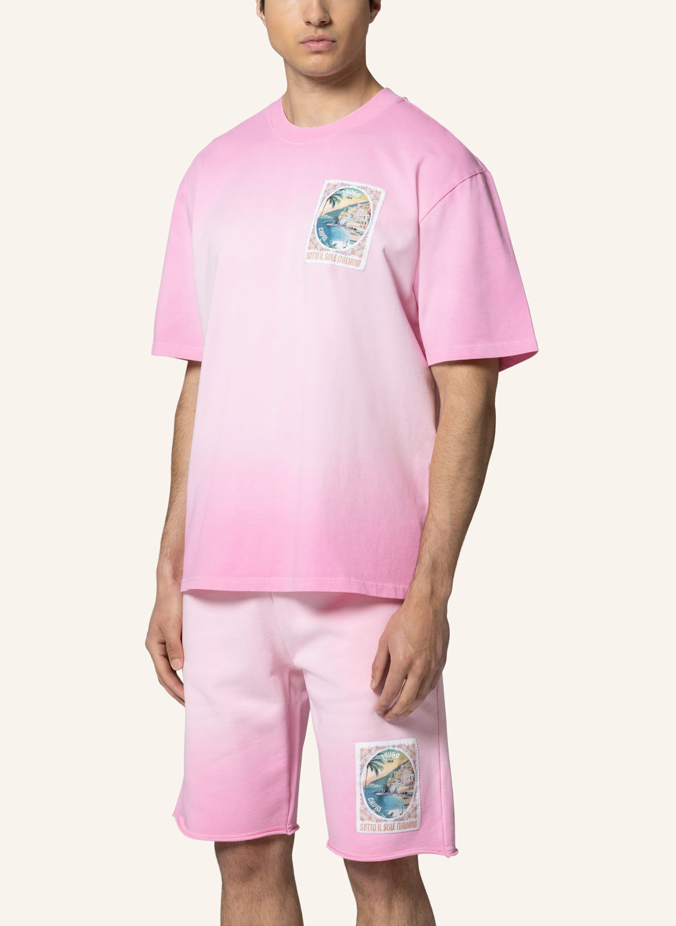 19V69 ITALIA Oversized T-Shirt TAMARO DIP: PINK