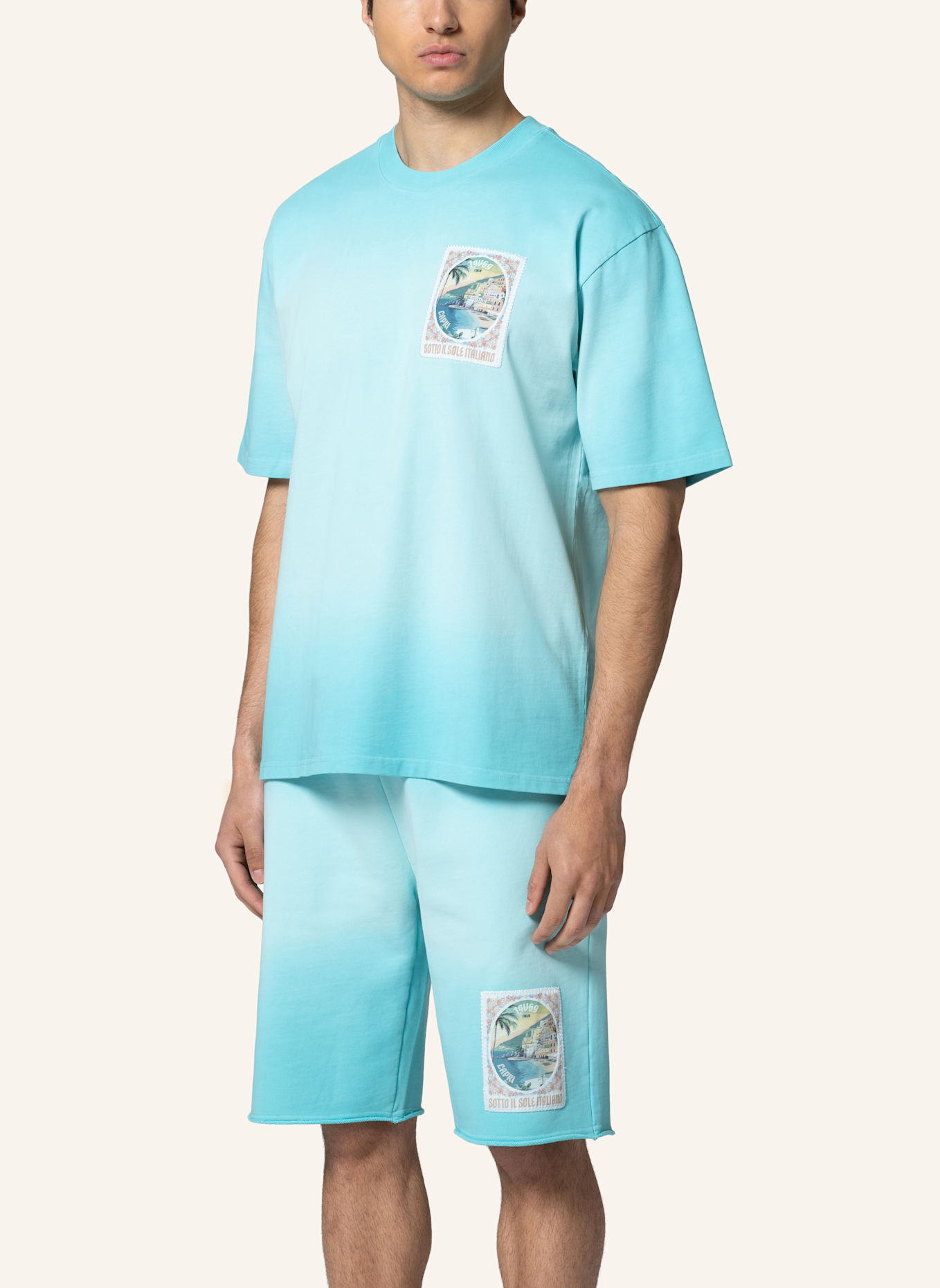 19V69 ITALIA Oversized T-Shirt TAMARO DIP: GRÜN
