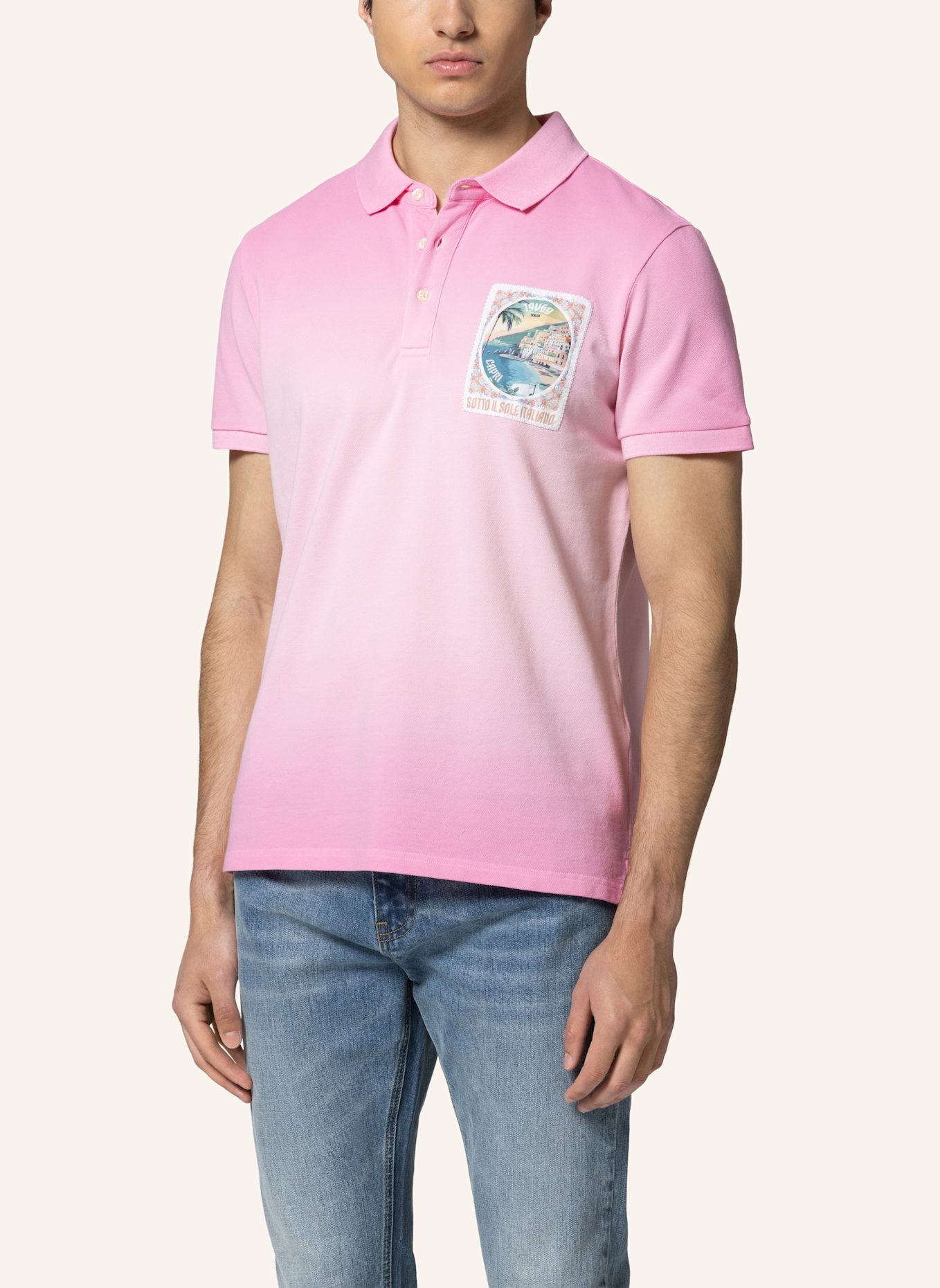 19V69 ITALIA Poloshirt EMILIO DIP: PINK