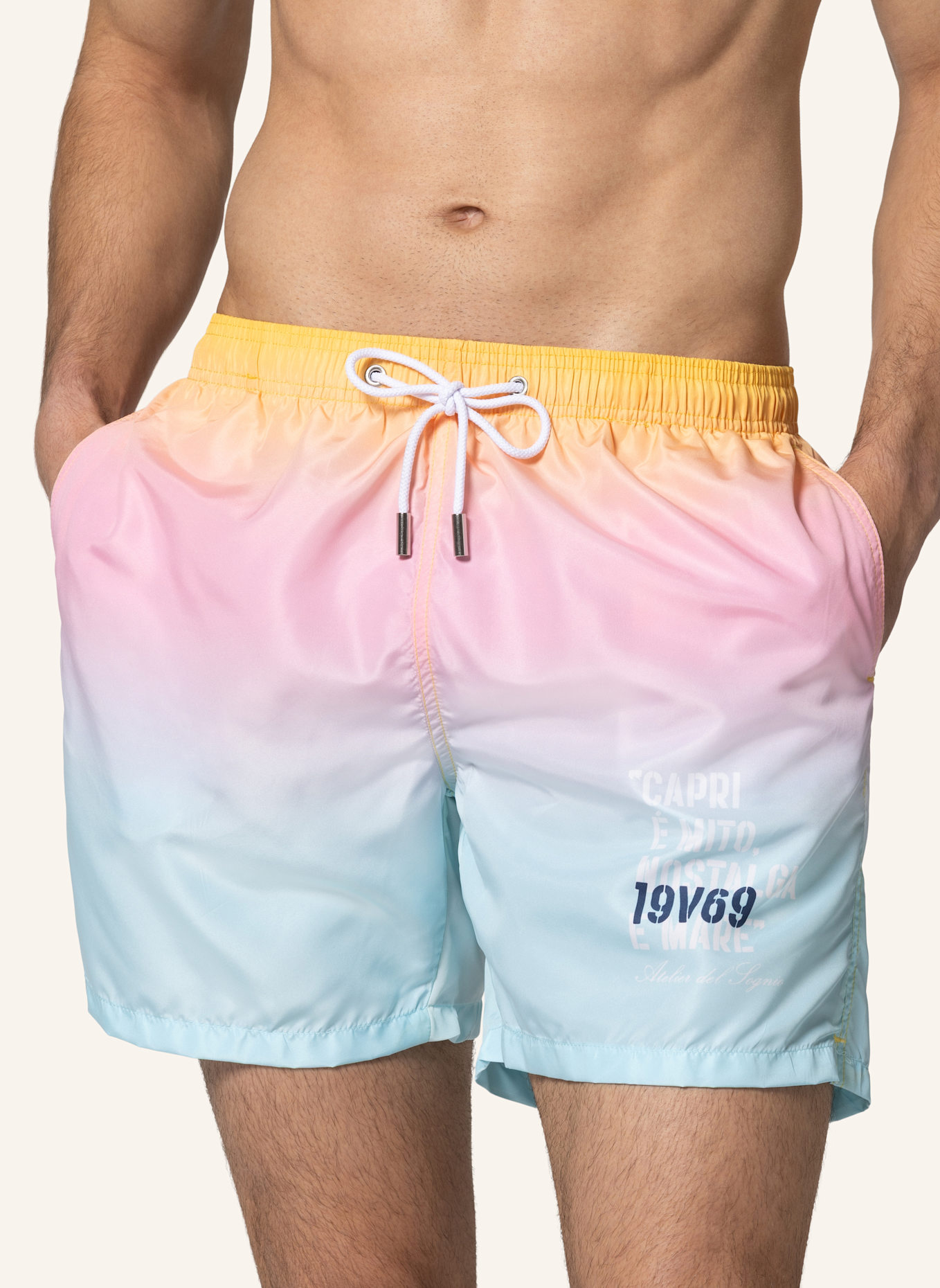 19V69 ITALIA Badehose SIRO DIP: GELB