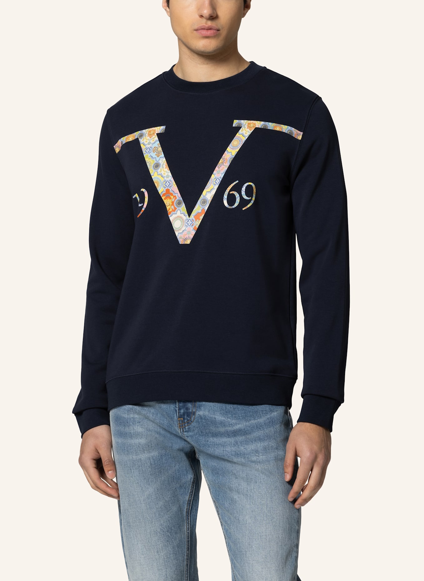 19V69 ITALIA Sweatshirt NICO BAROQUE: BLAU