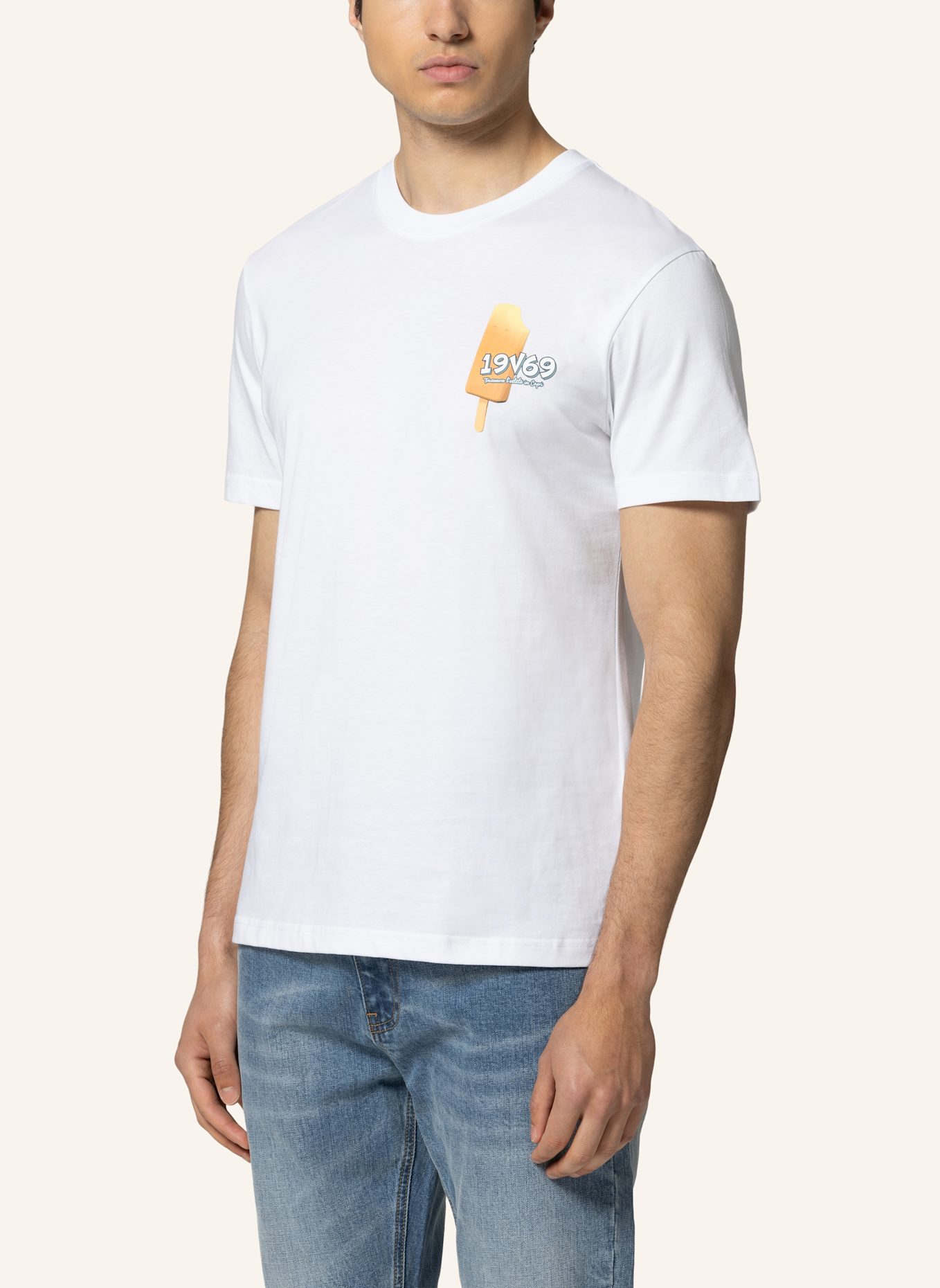 19V69 ITALIA T-Shirt RAFAEL DIP: WEISS