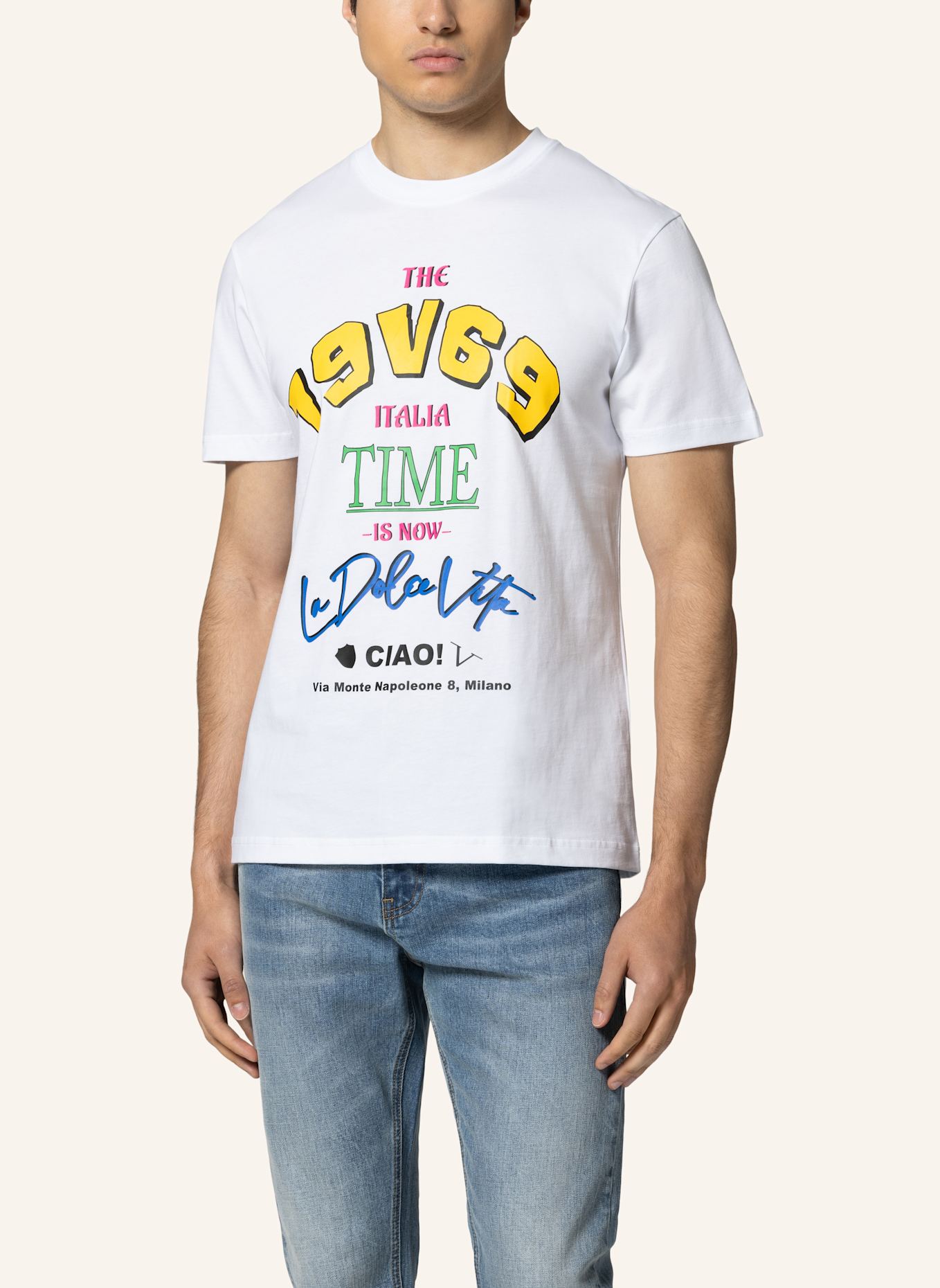 19V69 ITALIA T-Shirt RAFAEL CIAO: WEISS