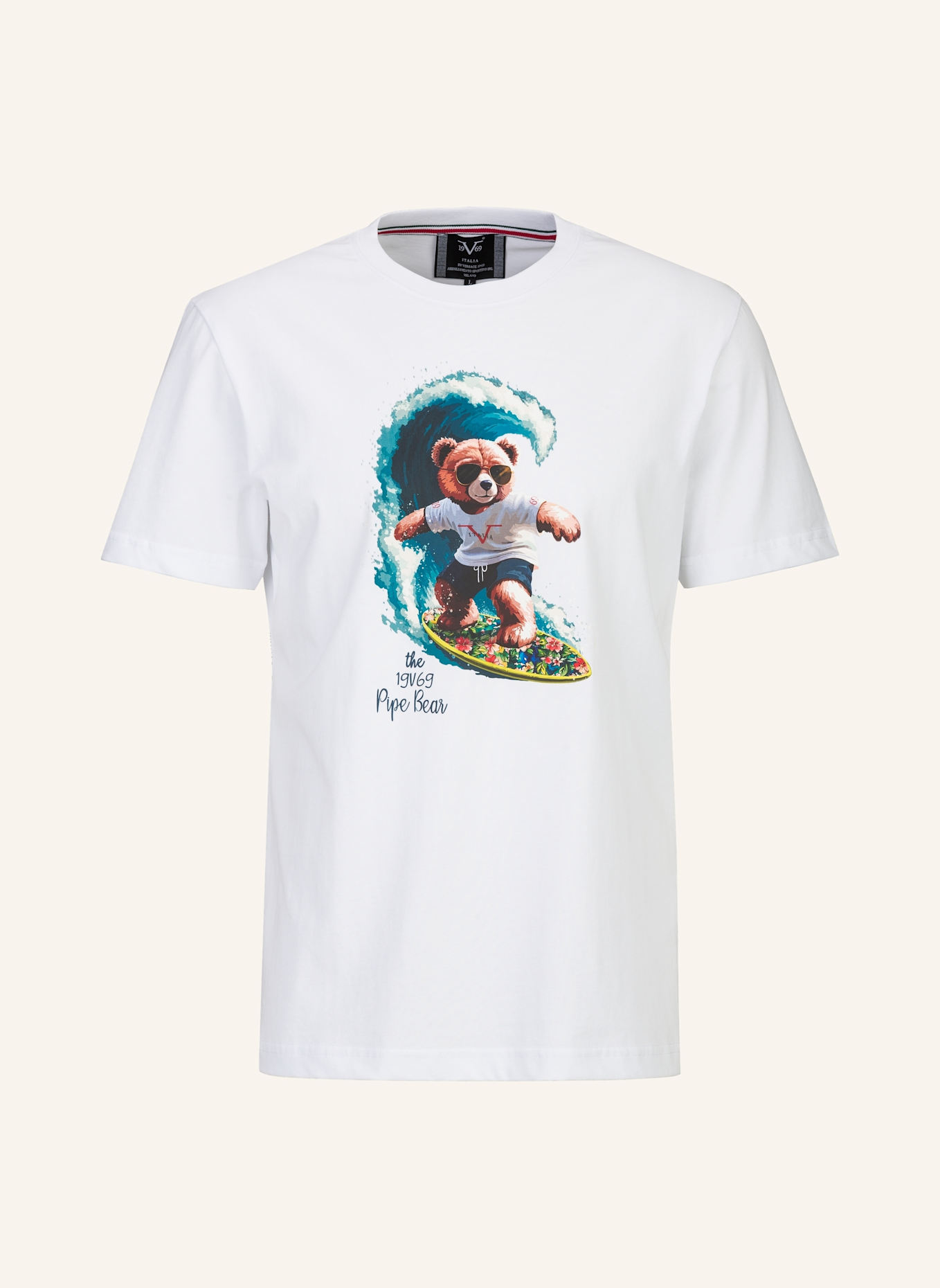 19V69 ITALIA T-Shirt RAFAEL PIPE: WEISS