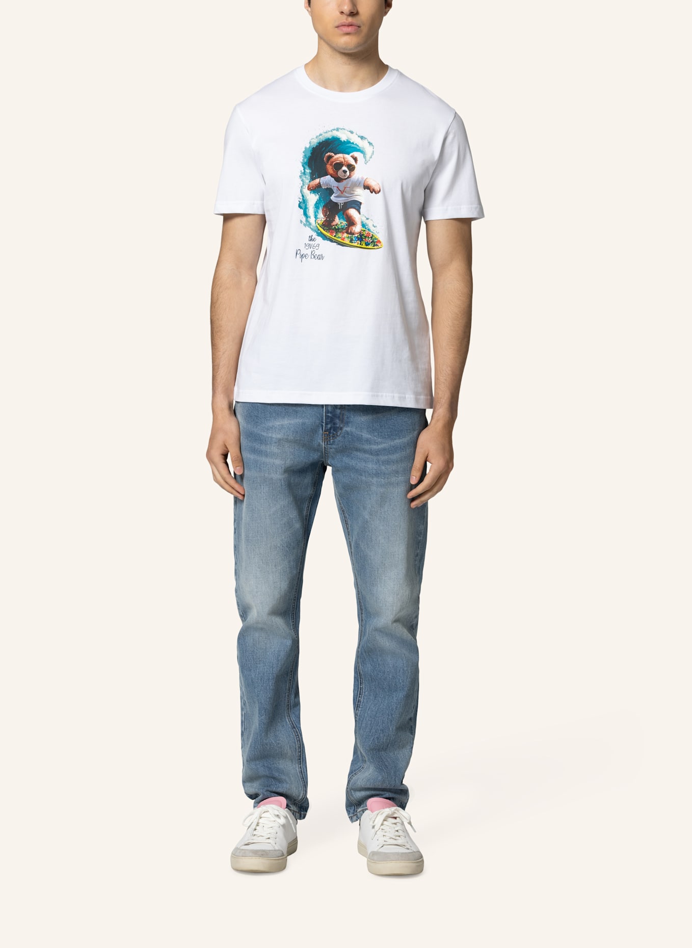 19V69 ITALIA T-Shirt RAFAEL PIPE: WEISS