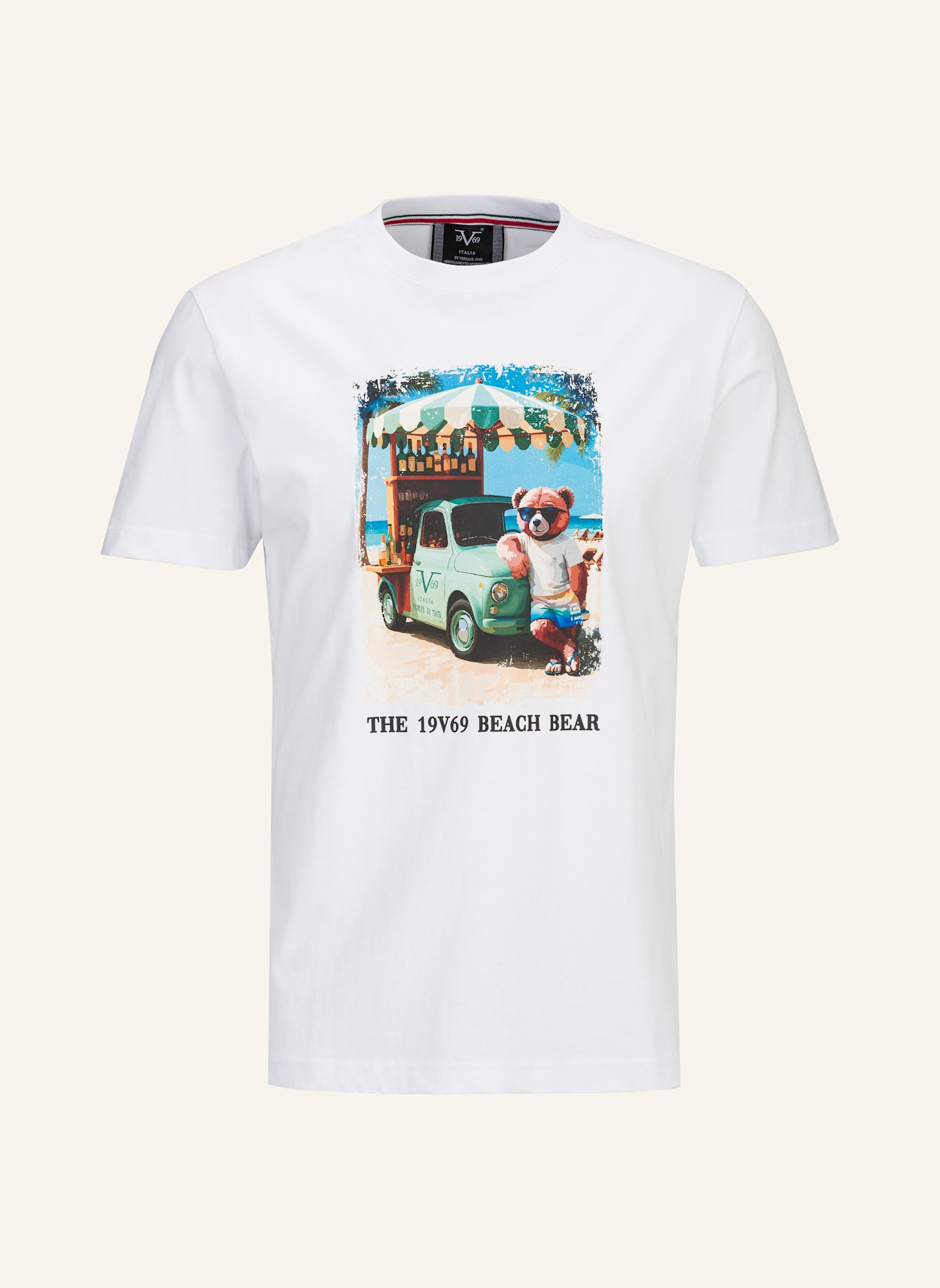 19V69 ITALIA T-Shirt RAFAEL BEACH: WEISS