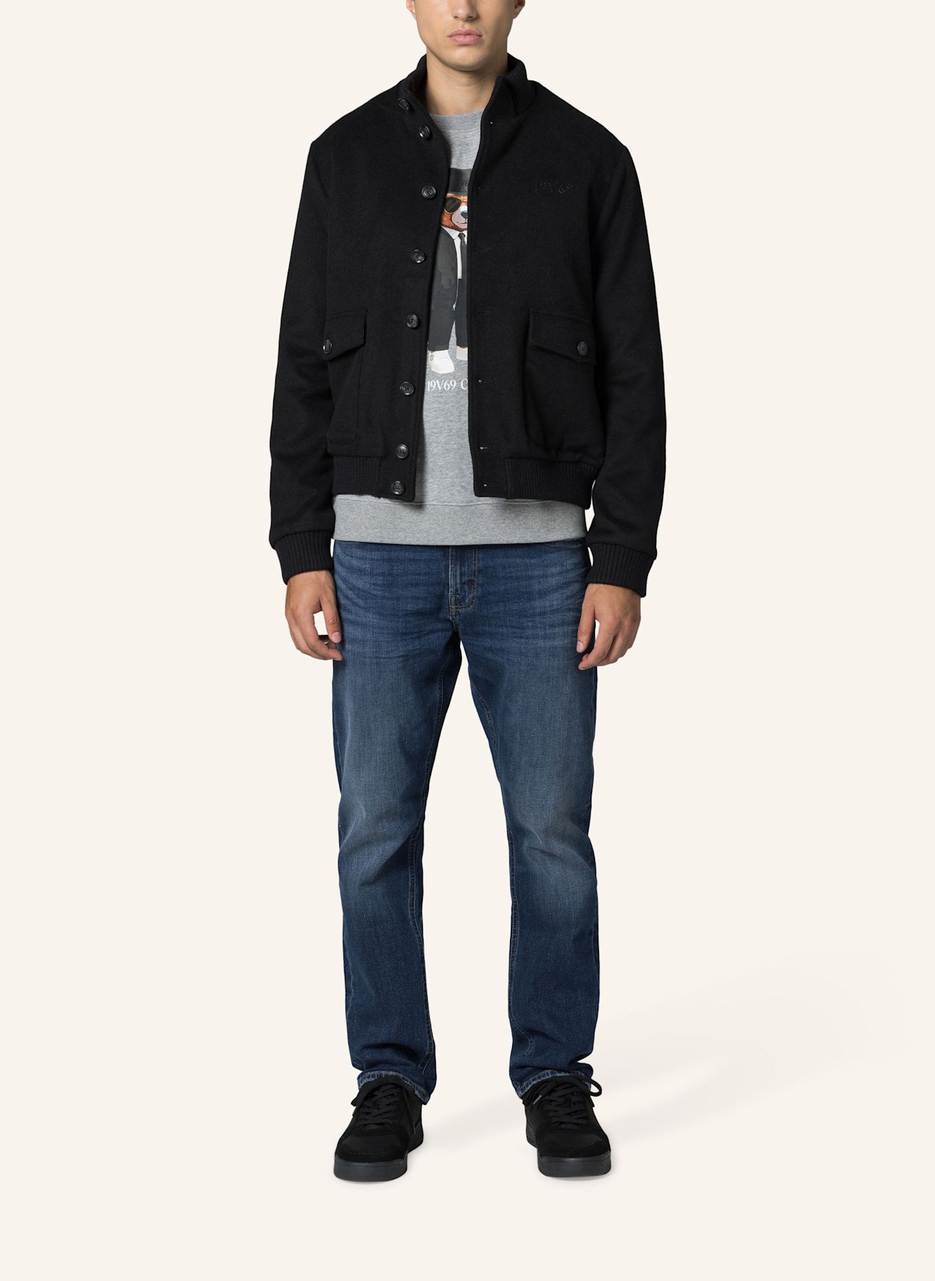 19V69 ITALIA Blouson Fabiano Street: SCHWARZ