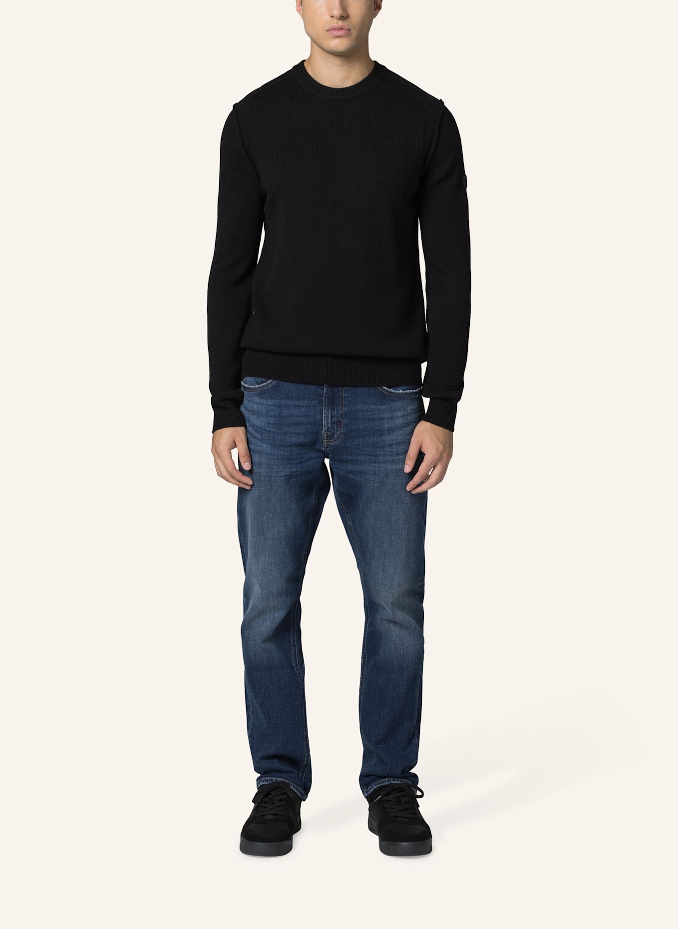 19V69 ITALIA Strickpullover Ricardo: SCHWARZ