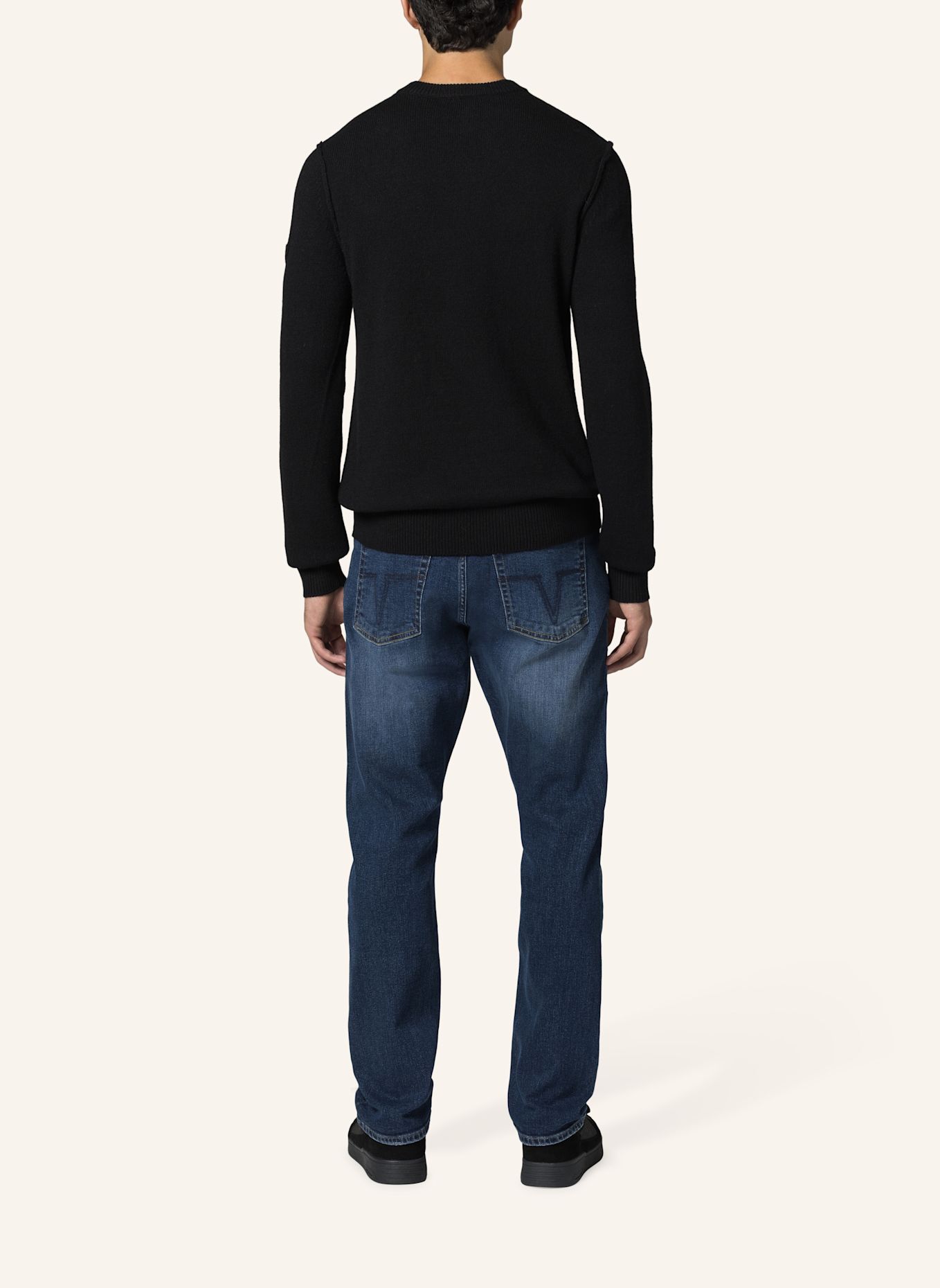 19V69 ITALIA Strickpullover Ricardo: SCHWARZ
