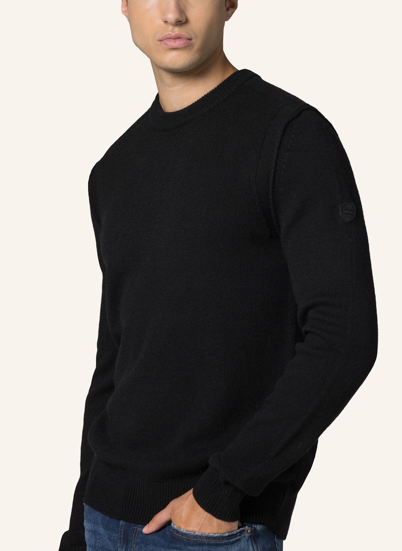19V69 ITALIA Strickpullover Ricardo: SCHWARZ