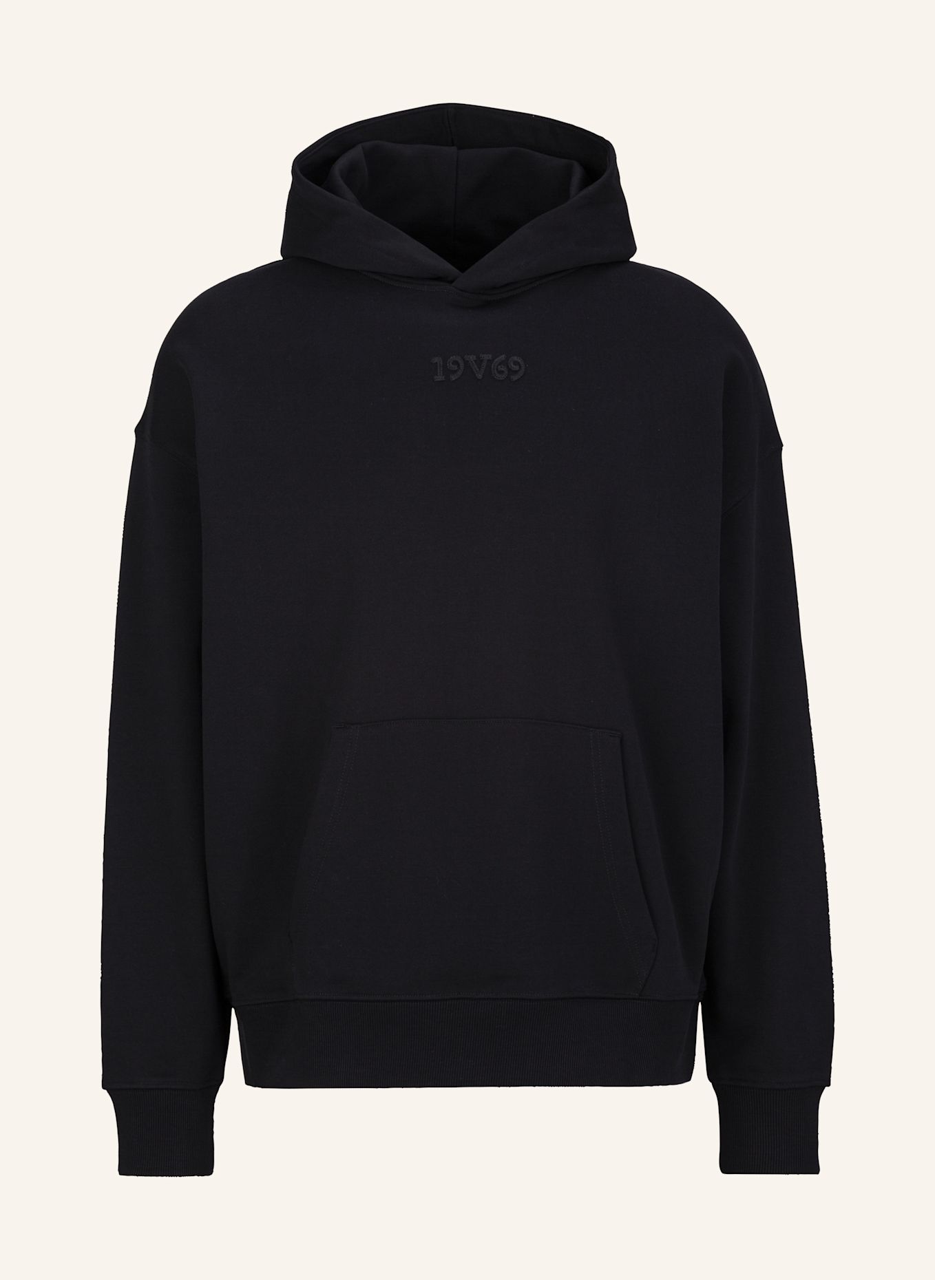 19V69 ITALIA Hoodie Quentino Street: SCHWARZ