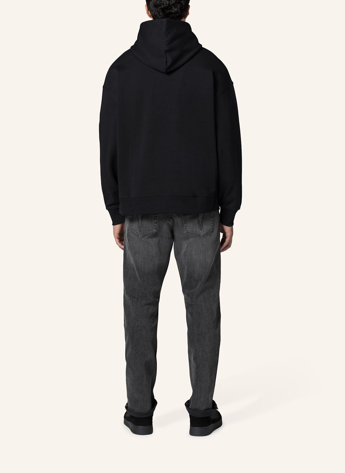 19V69 ITALIA Hoodie Quentino Street: SCHWARZ