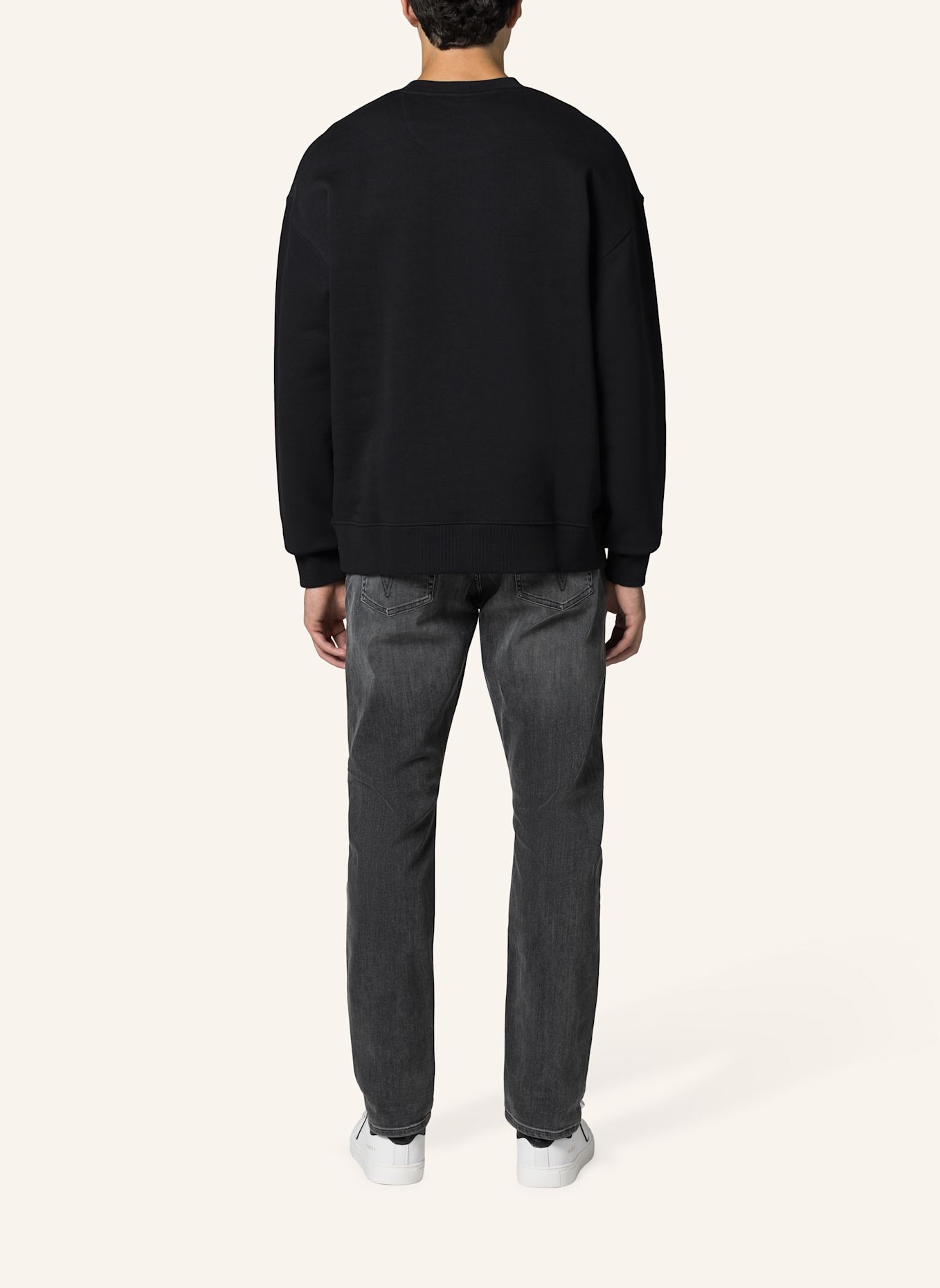 19V69 ITALIA Sweatshirt Omero Graffiti: SCHWARZ