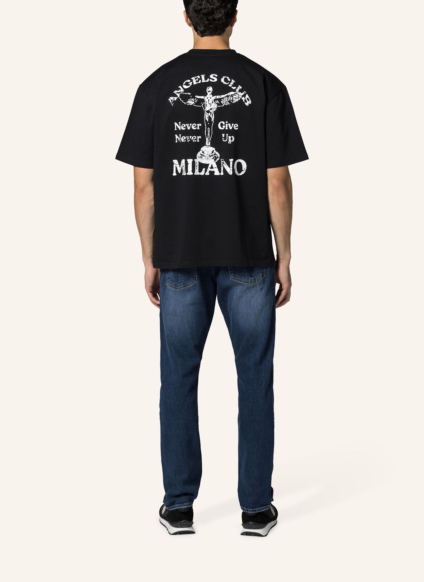 19V69 ITALIA T-Shirt Tamaro Angel: SCHWARZ