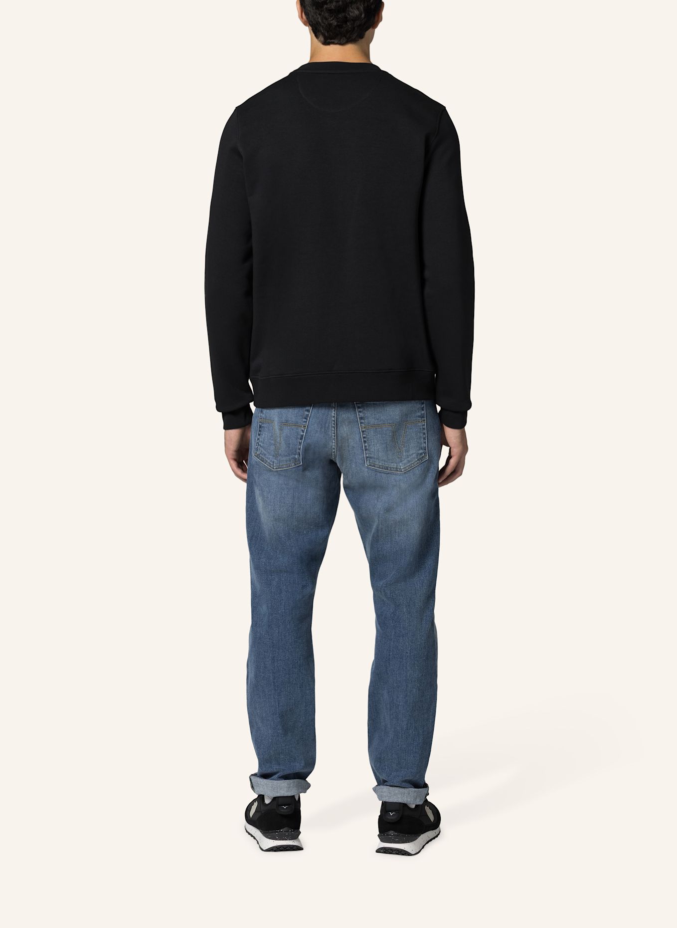 19V69 ITALIA Sweatshirt Nico Cool Teddy: SCHWARZ