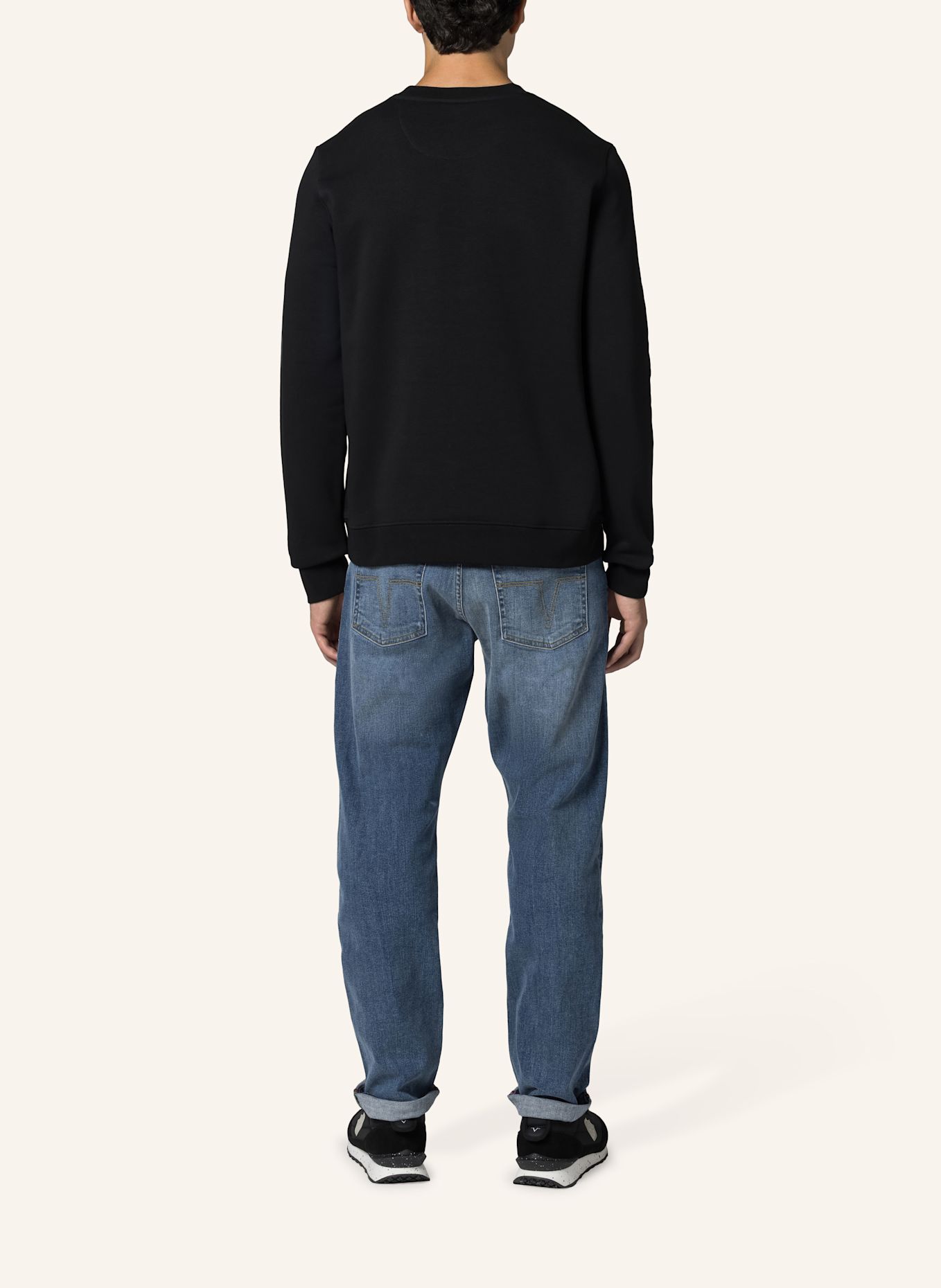 19V69 ITALIA Sweatshirt Nico Italian Teddy: SCHWARZ