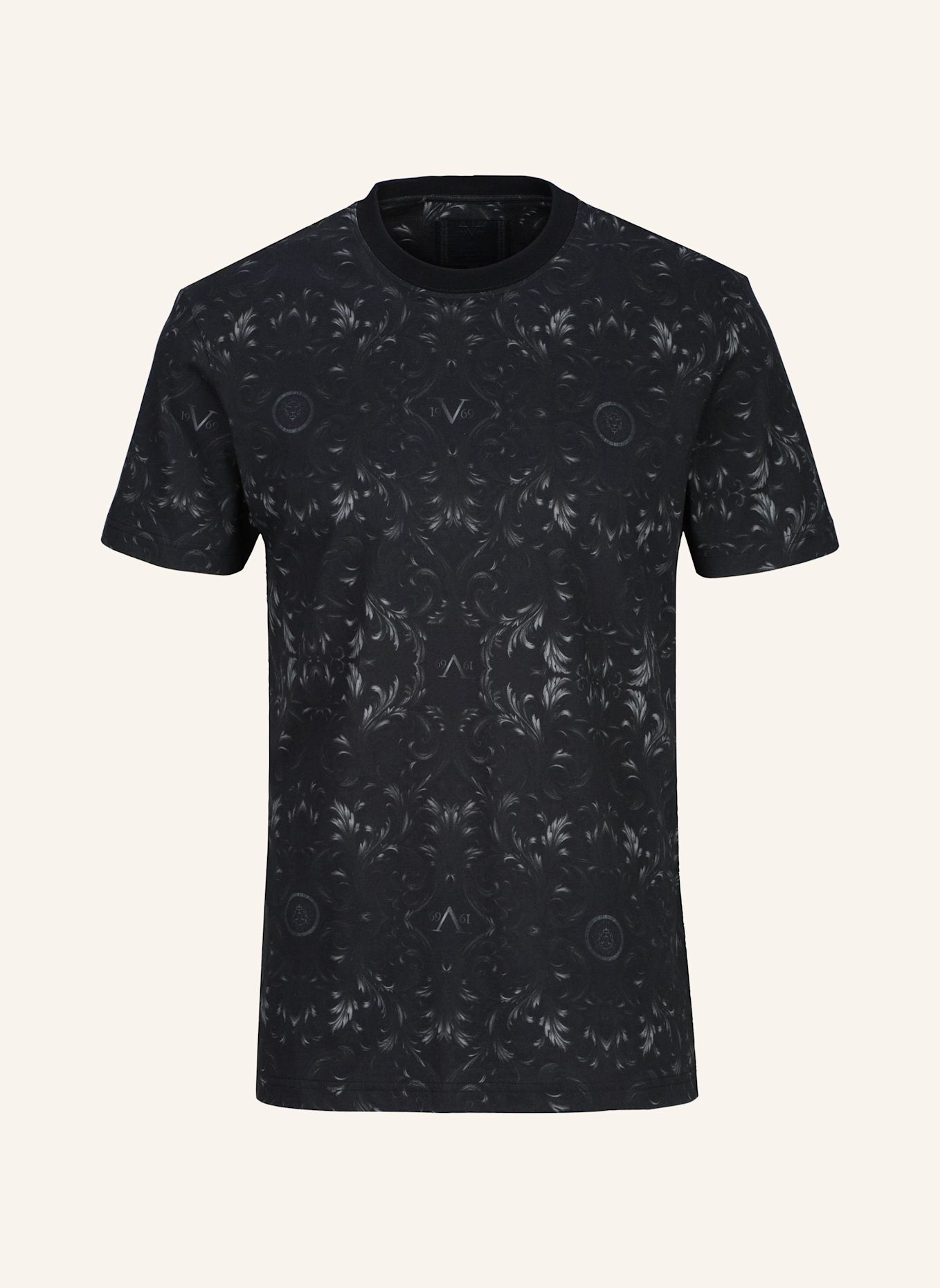 19V69 ITALIA T-Shirt Rafael Baroque Str: SCHWARZ
