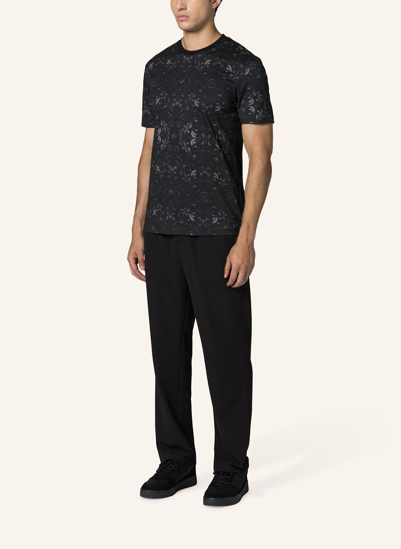19V69 ITALIA T-Shirt Rafael Baroque Str: SCHWARZ