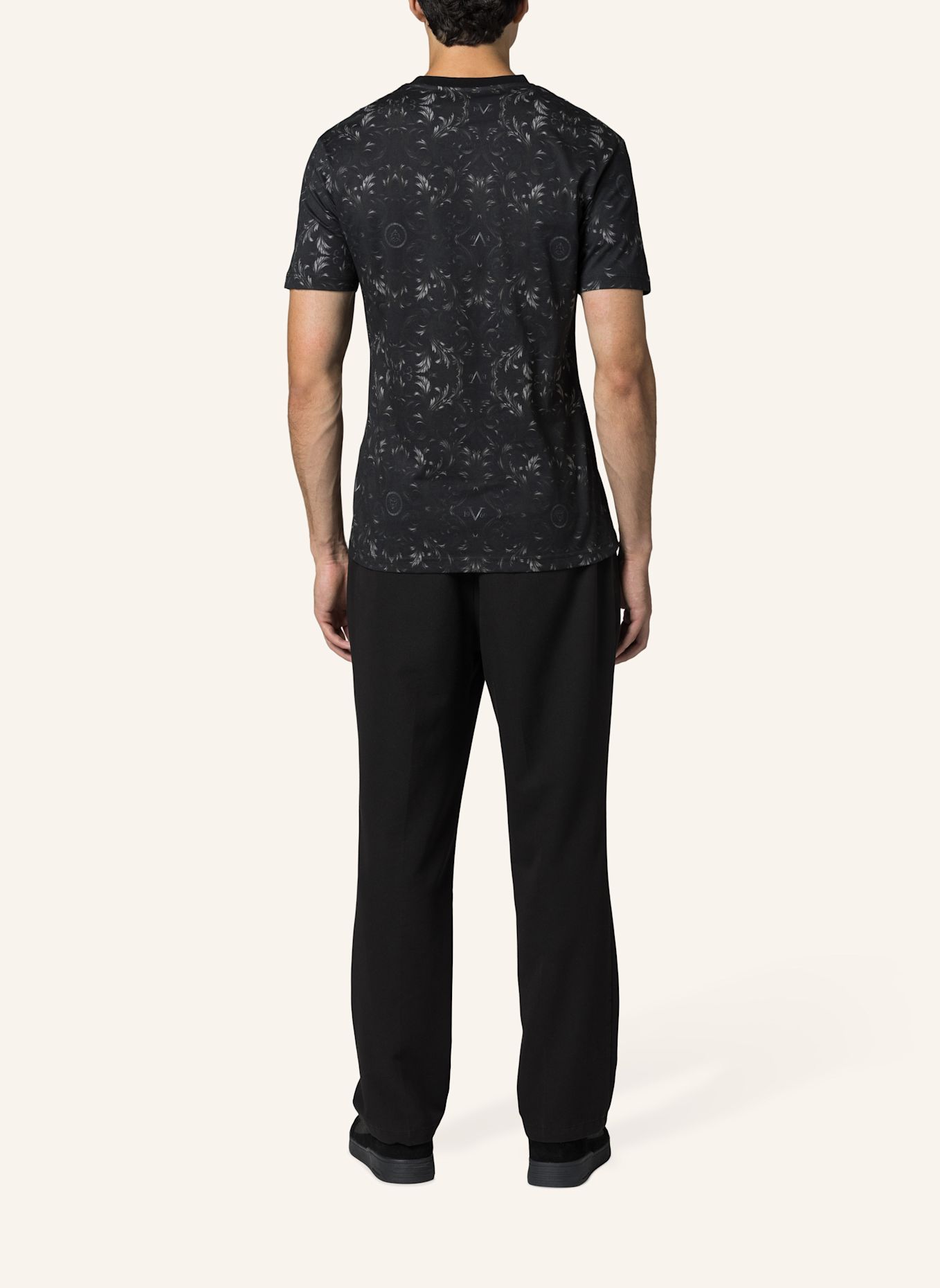 19V69 ITALIA T-Shirt Rafael Baroque Str: SCHWARZ