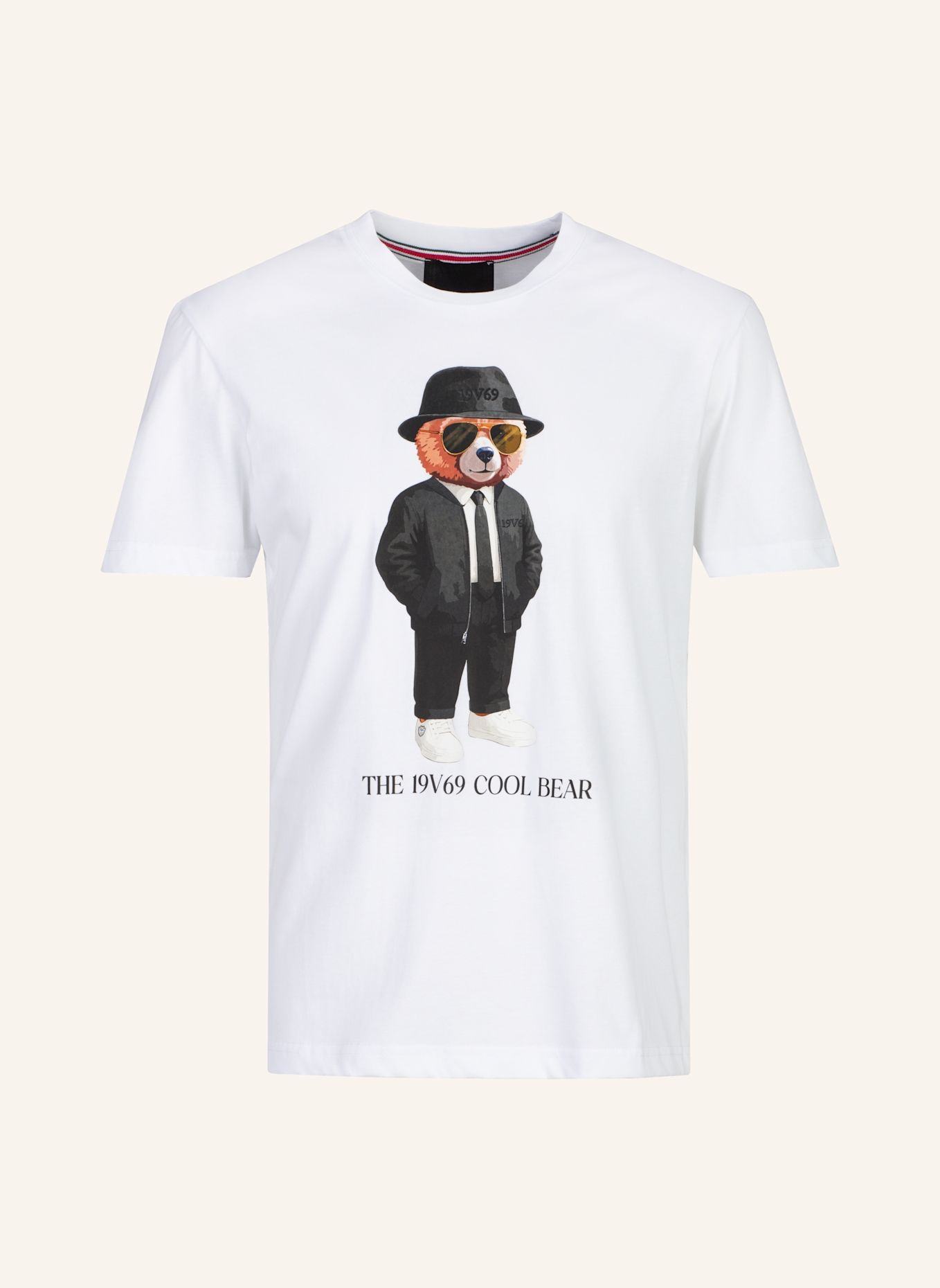 19V69 ITALIA T-Shirt Rafael Cool Teddy: WEISS