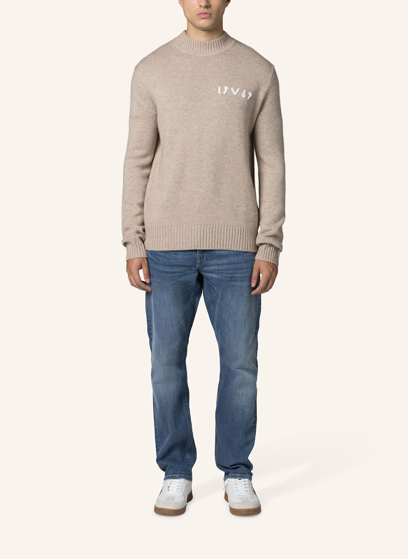 19V69 ITALIA Strickpullover Anteo: BEIGE