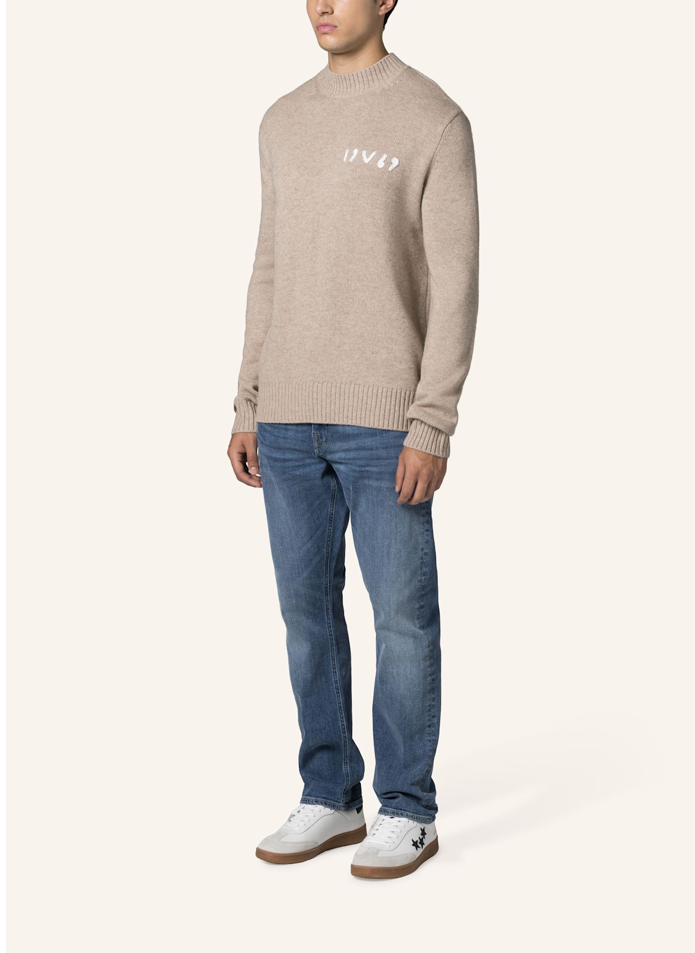 19V69 ITALIA Strickpullover Anteo: BEIGE