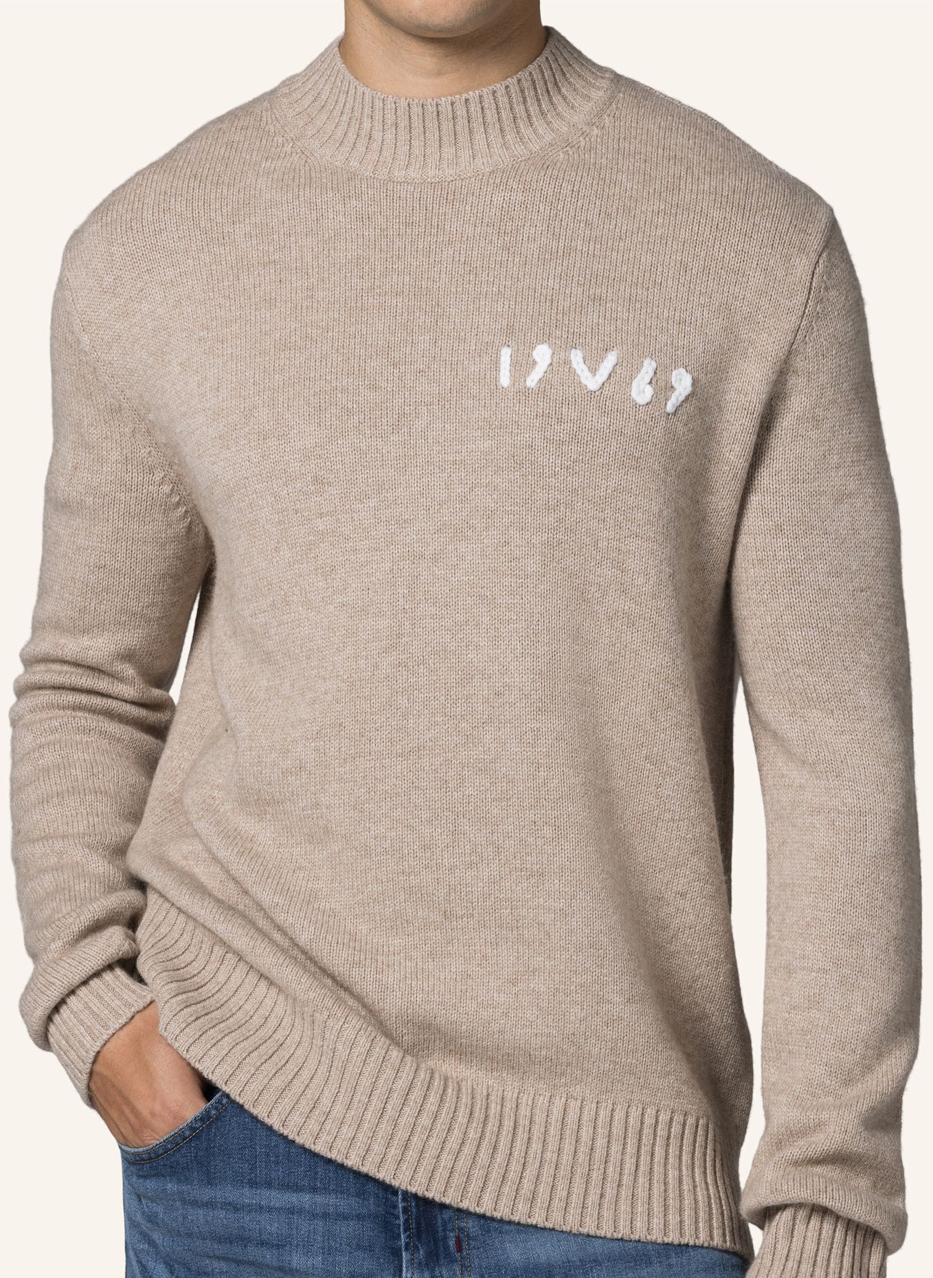 19V69 ITALIA Strickpullover Anteo: BEIGE