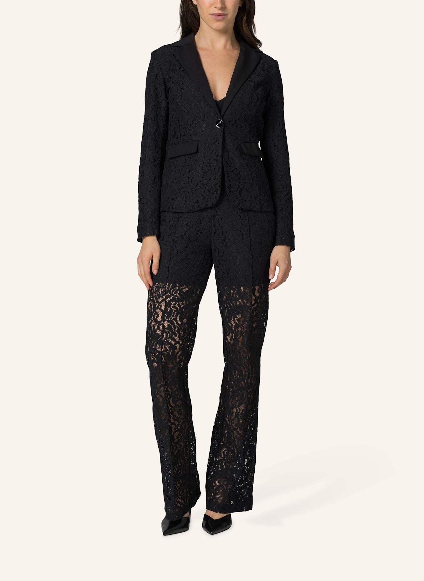 19V69 ITALIA Blazer Angelina Lace: SCHWARZ
