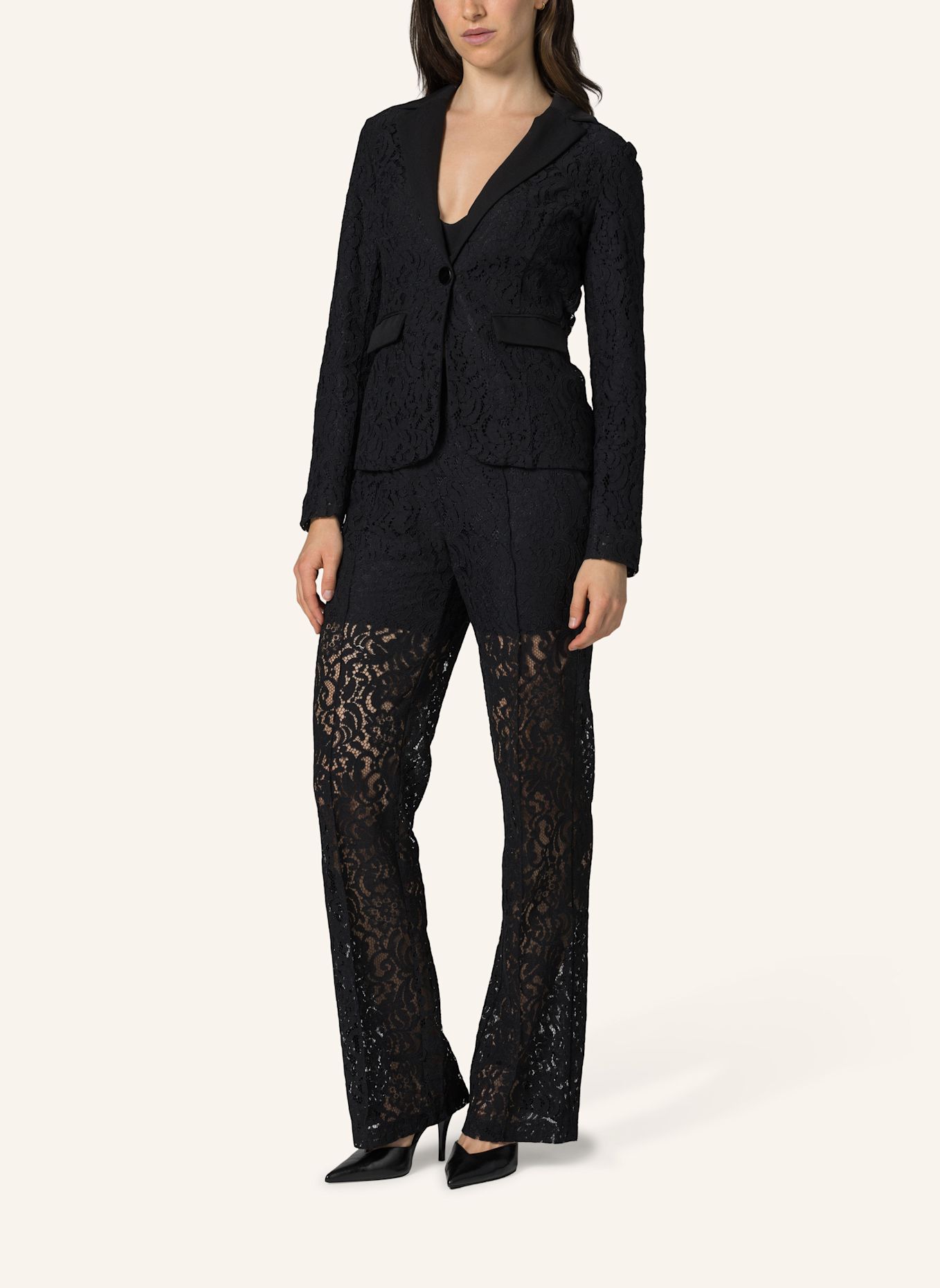 19V69 ITALIA Blazer Angelina Lace: SCHWARZ