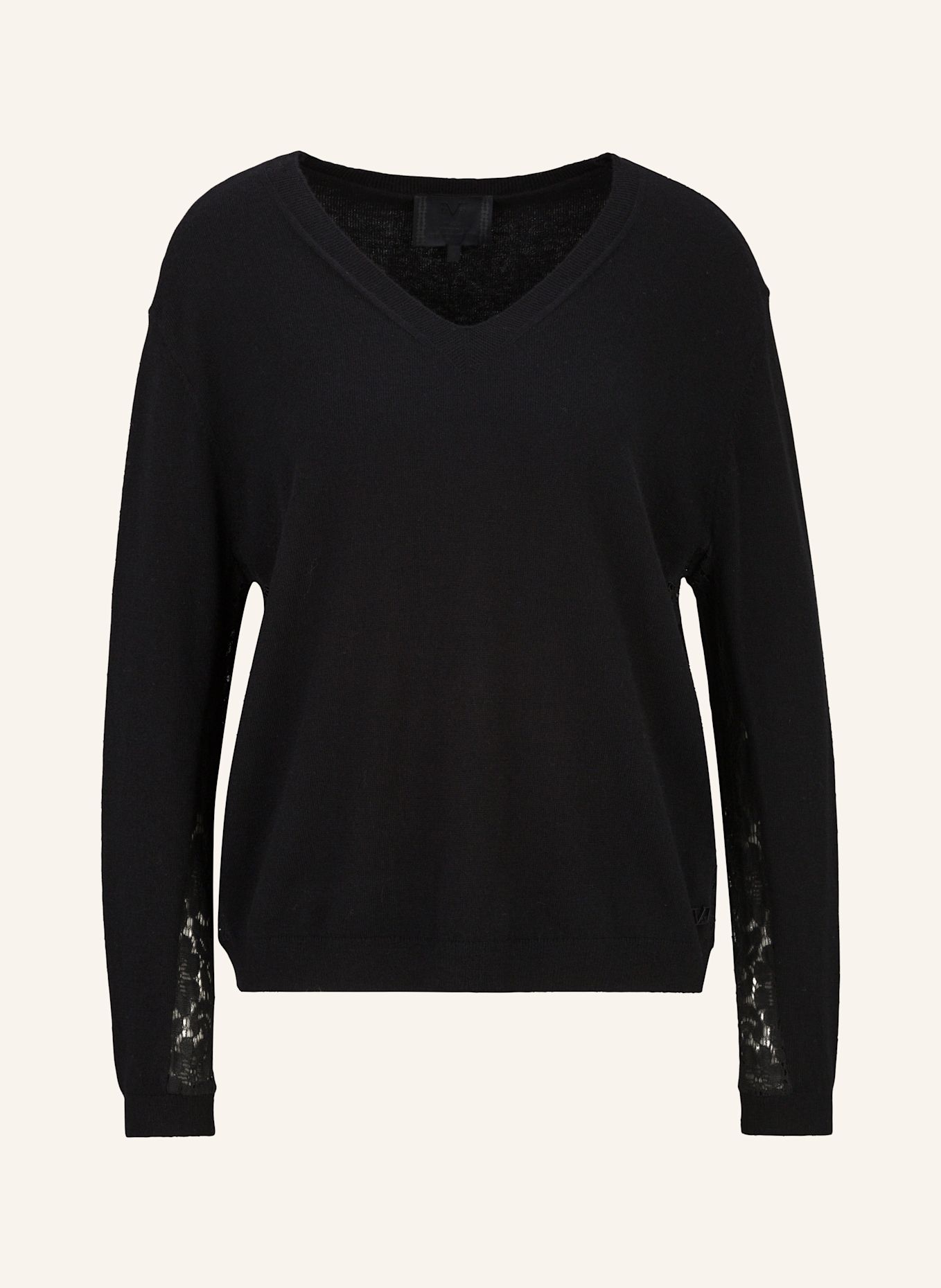 19V69 ITALIA Strickpullover Fiona Lace: SCHWARZ
