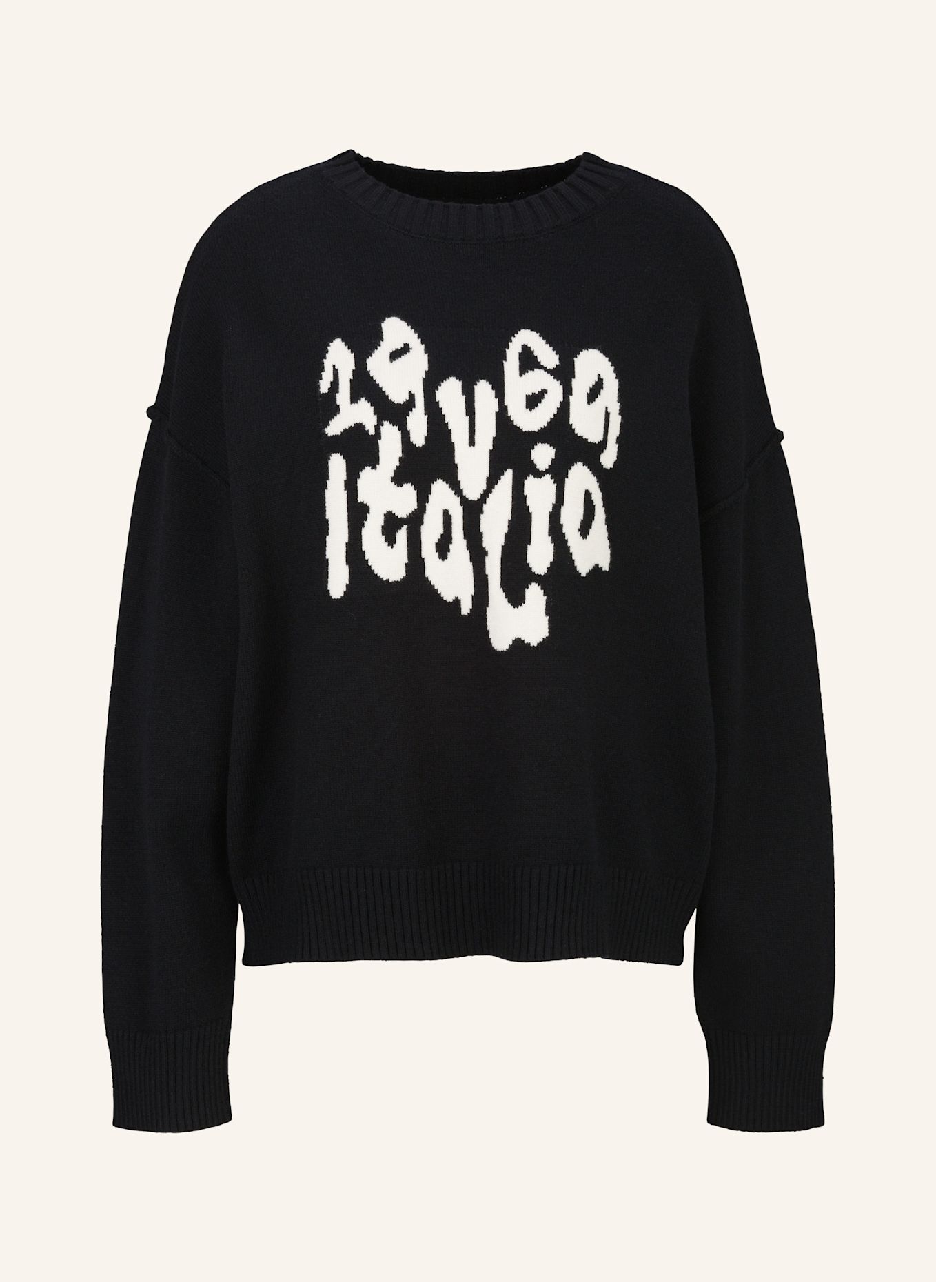 19V69 ITALIA Strickpullover: SCHWARZ