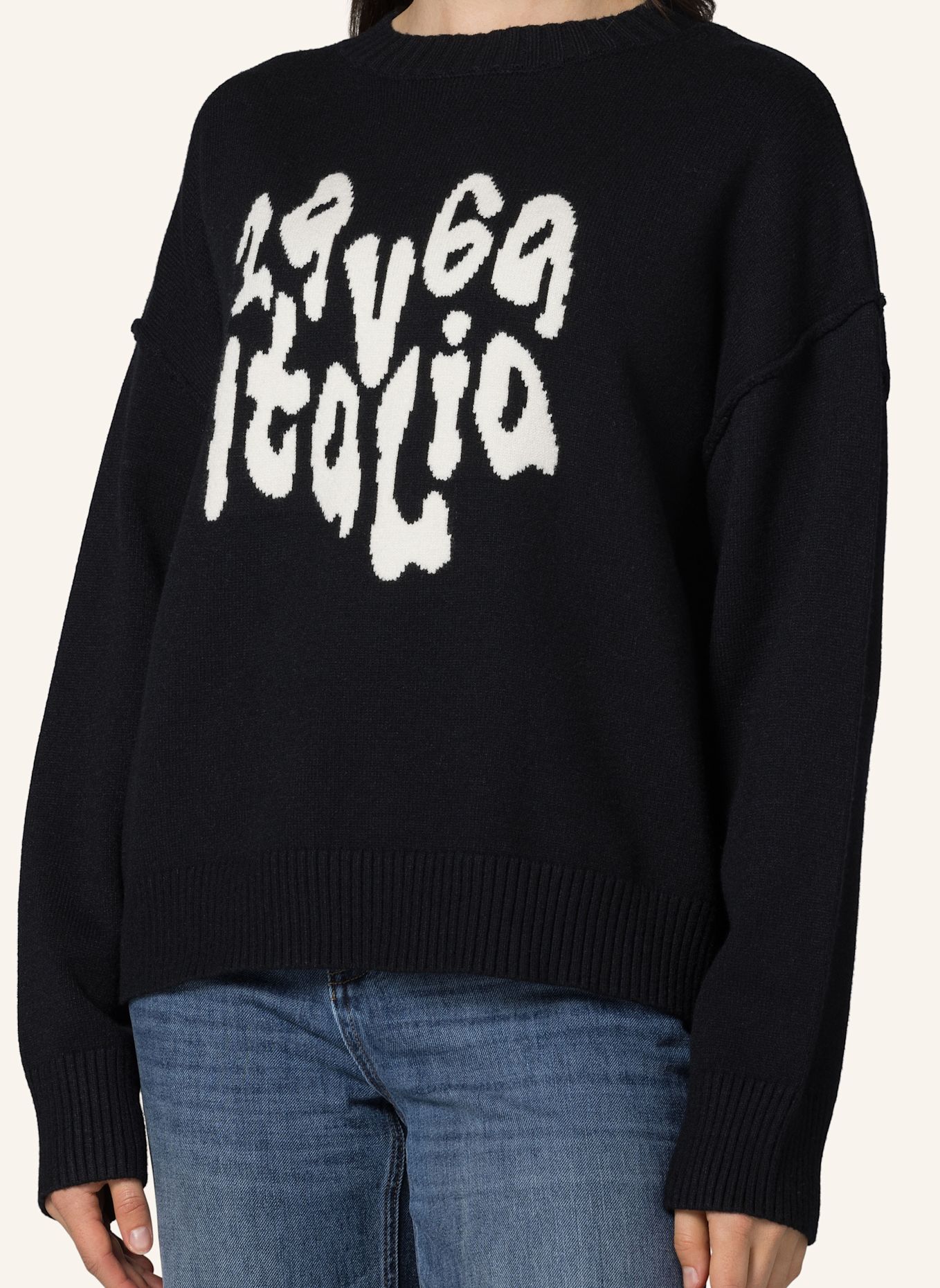 19V69 ITALIA Strickpullover: SCHWARZ