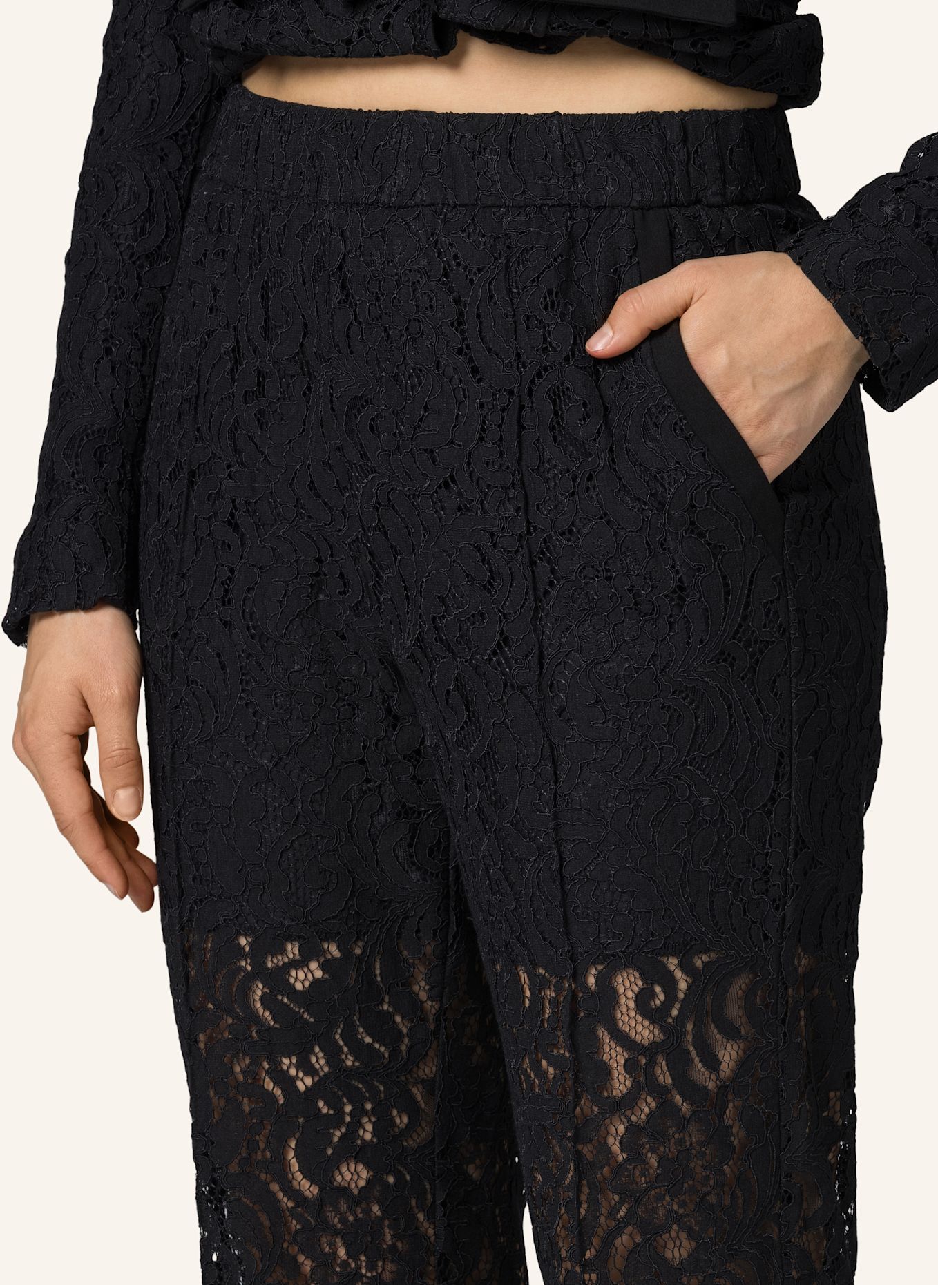 19V69 ITALIA Hose mit Spitze Lilliana Lace: SCHWARZ