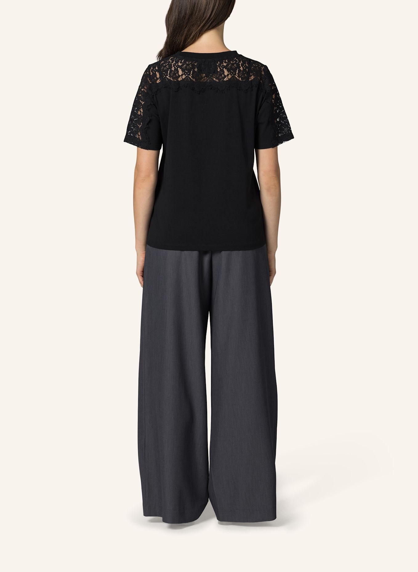 19V69 ITALIA T-Shirt Bellara Lace: SCHWARZ