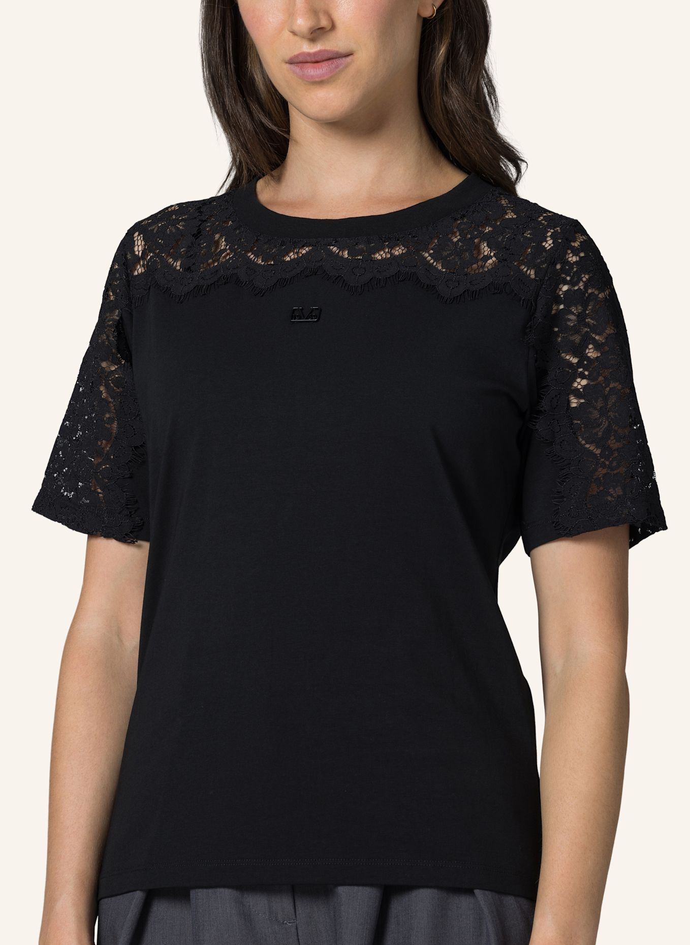 19V69 ITALIA T-Shirt Bellara Lace: SCHWARZ