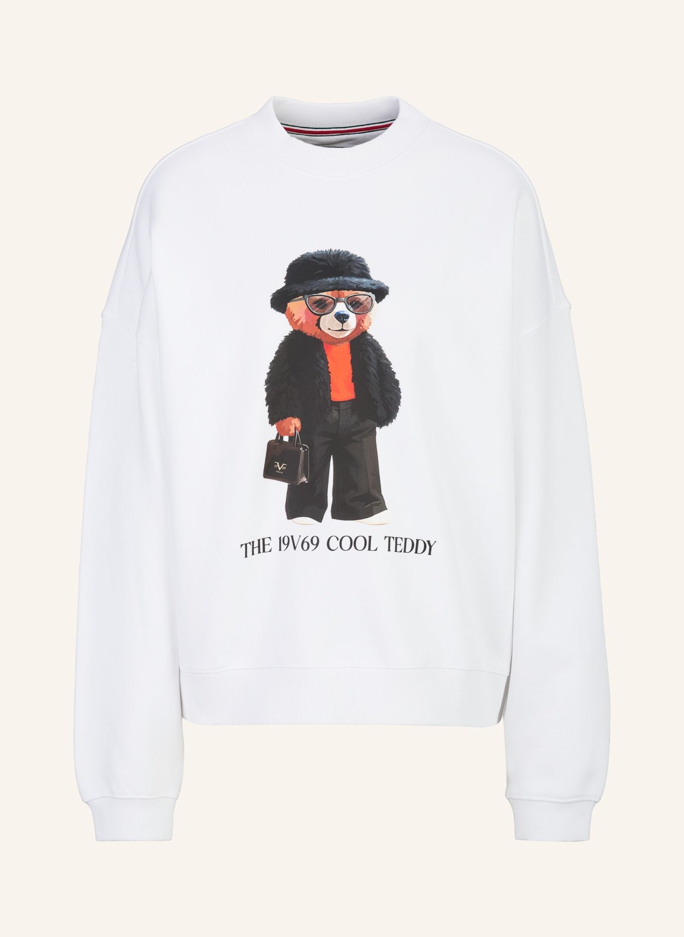 19V69 ITALIA Sweatshirt Willow Teddy: WEISS