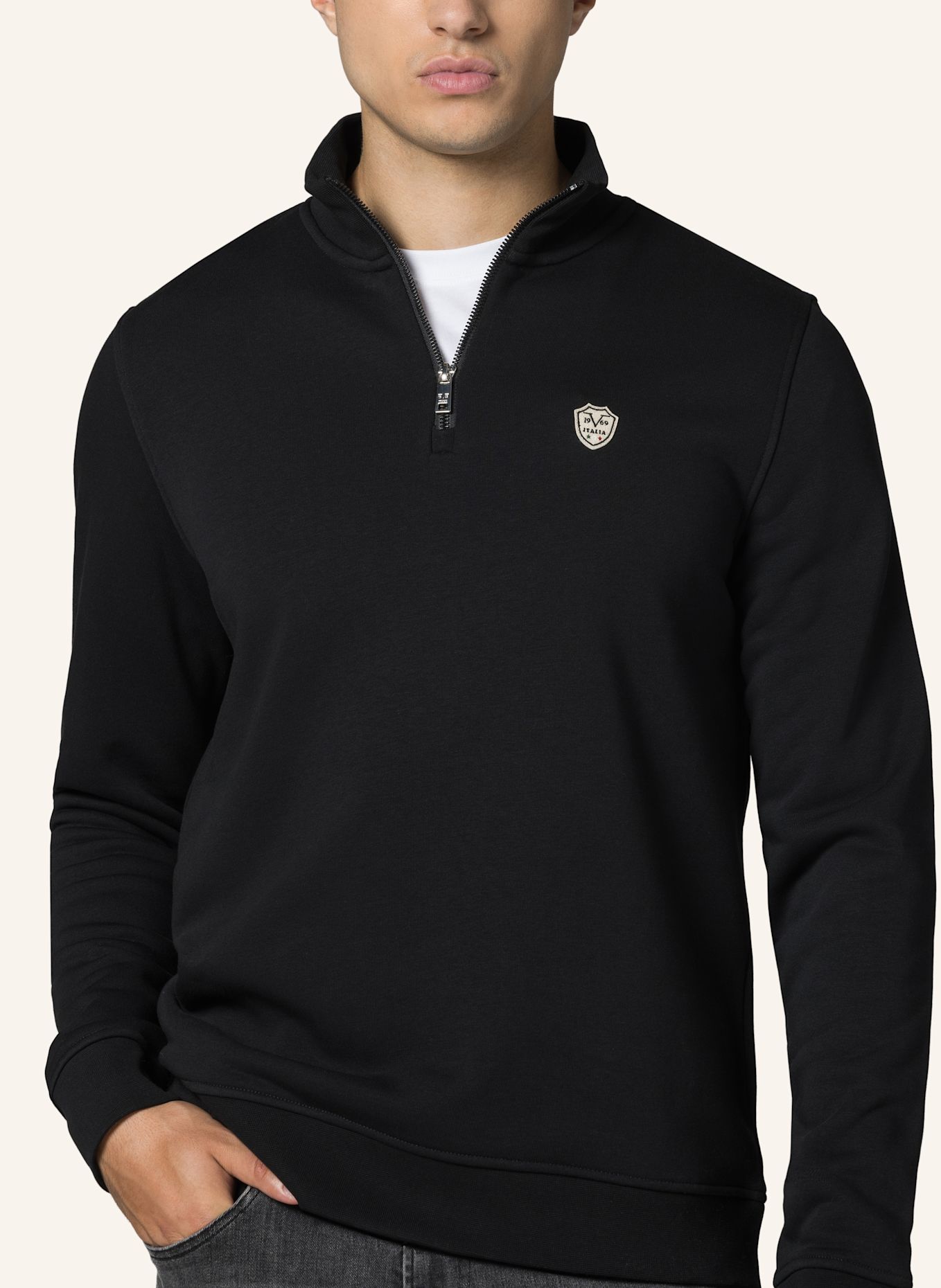 19V69 ITALIA Strickjacke Orazio: SCHWARZ