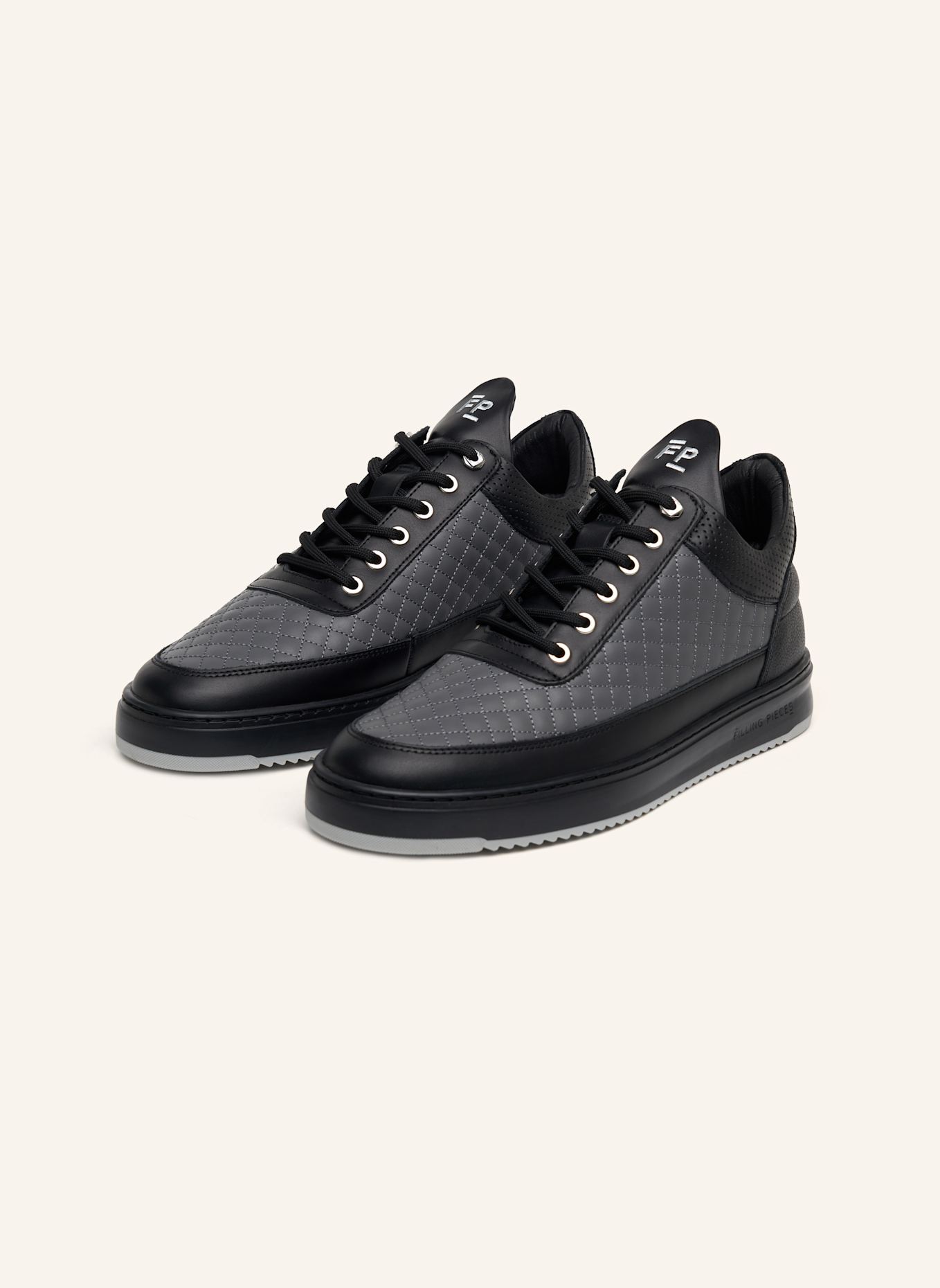 FILLING PIECES Low Top Sneaker QUILTED, Farbe: GRAU (Bild 1)