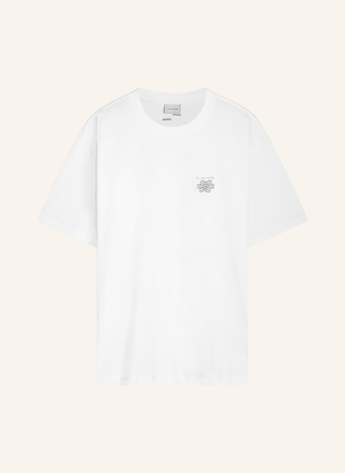 FILLING PIECES T-shirt EMBROIDERED KNOT: WEISS