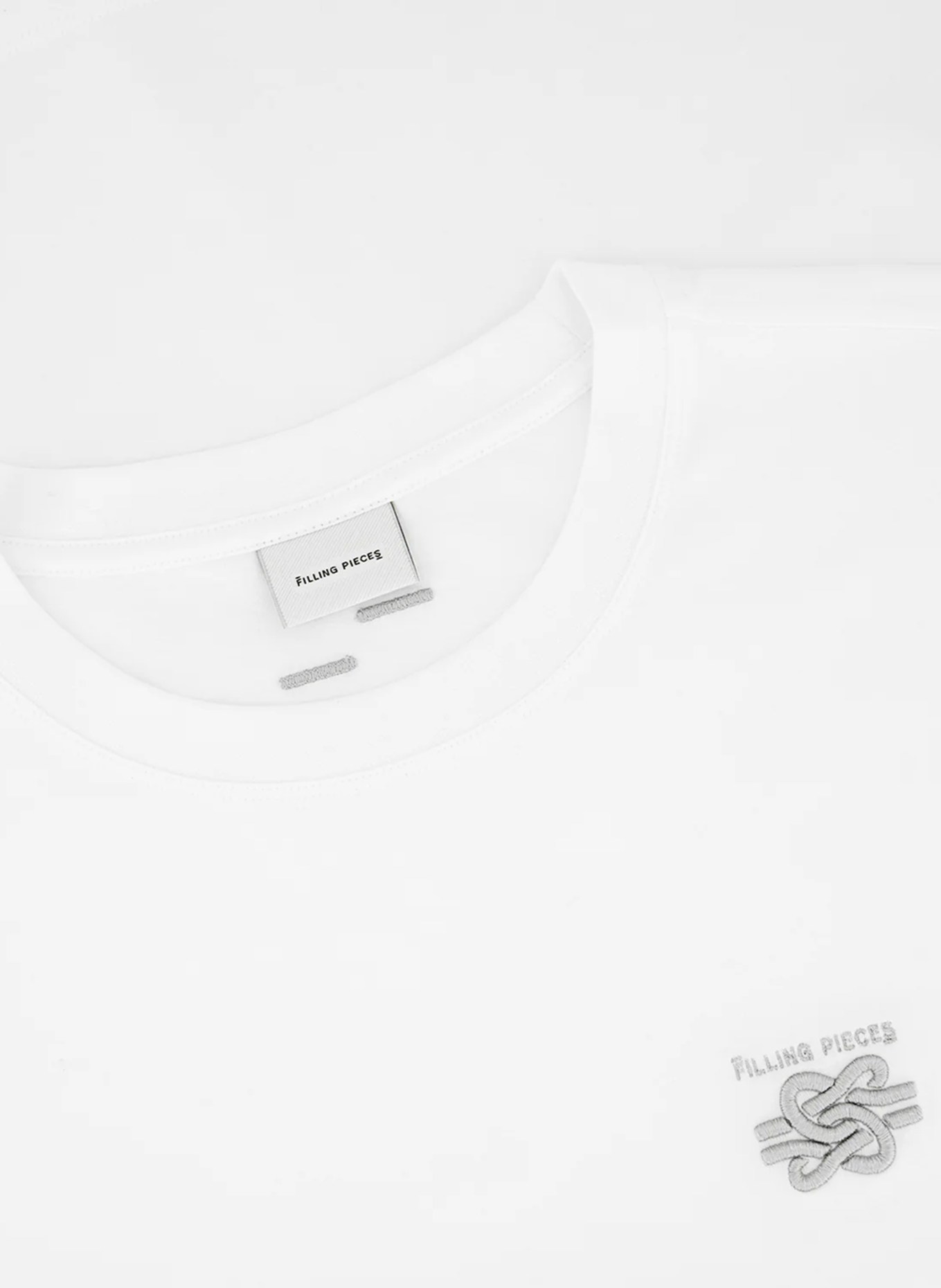 FILLING PIECES T-shirt EMBROIDERED KNOT: WEISS