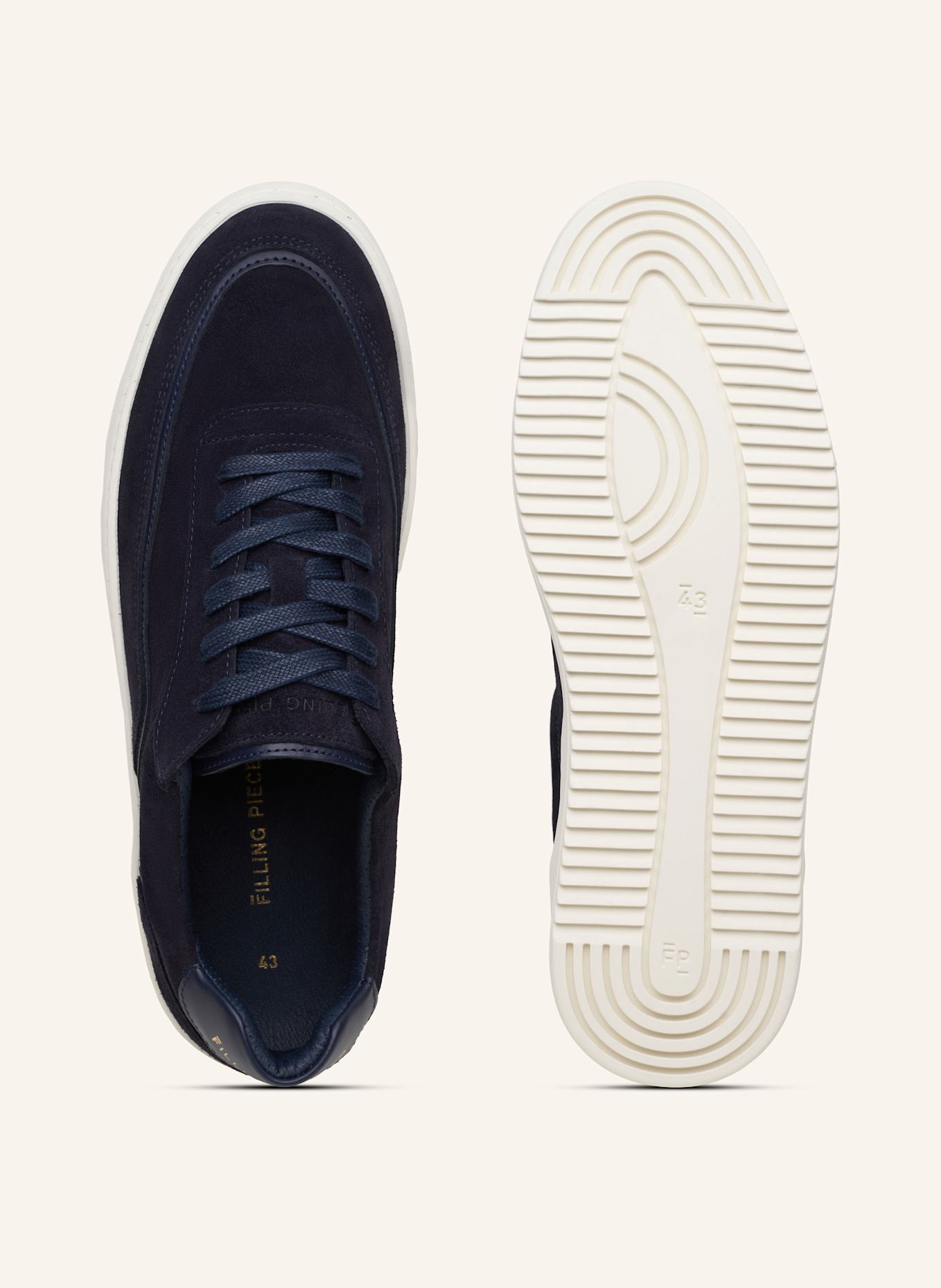 FILLING PIECES Sneaker MONDO STACK SUEDE: DUNKELBLAU
